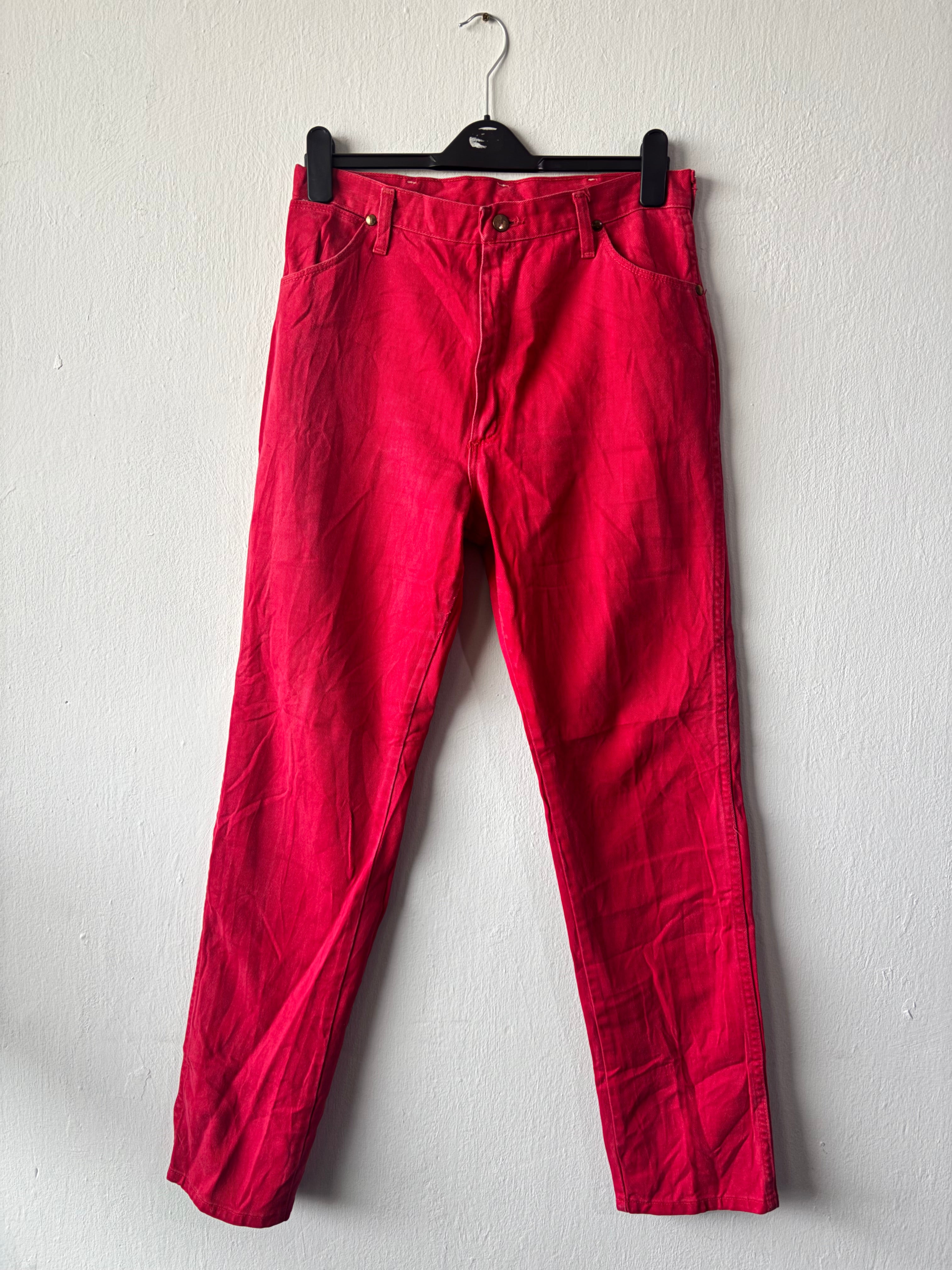 Vintage Wrangler Red Corduroy Jeans – High Waisted USA Made (W33 L32)