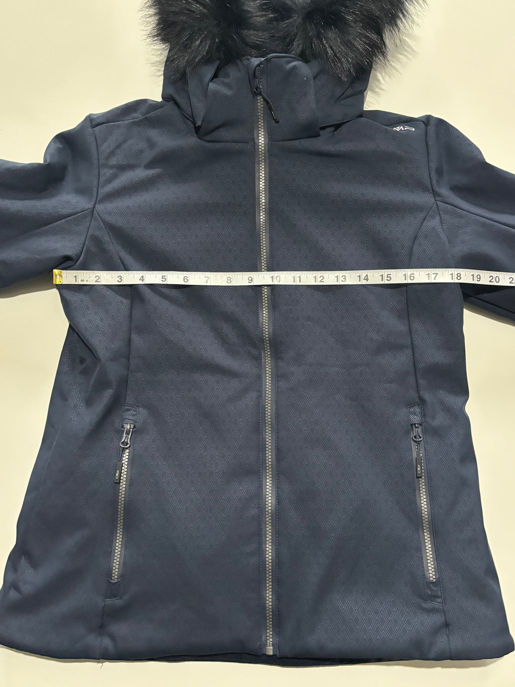 CMP Women’s Waterproof Ski Jacket with Faux Fur Hood – Navy