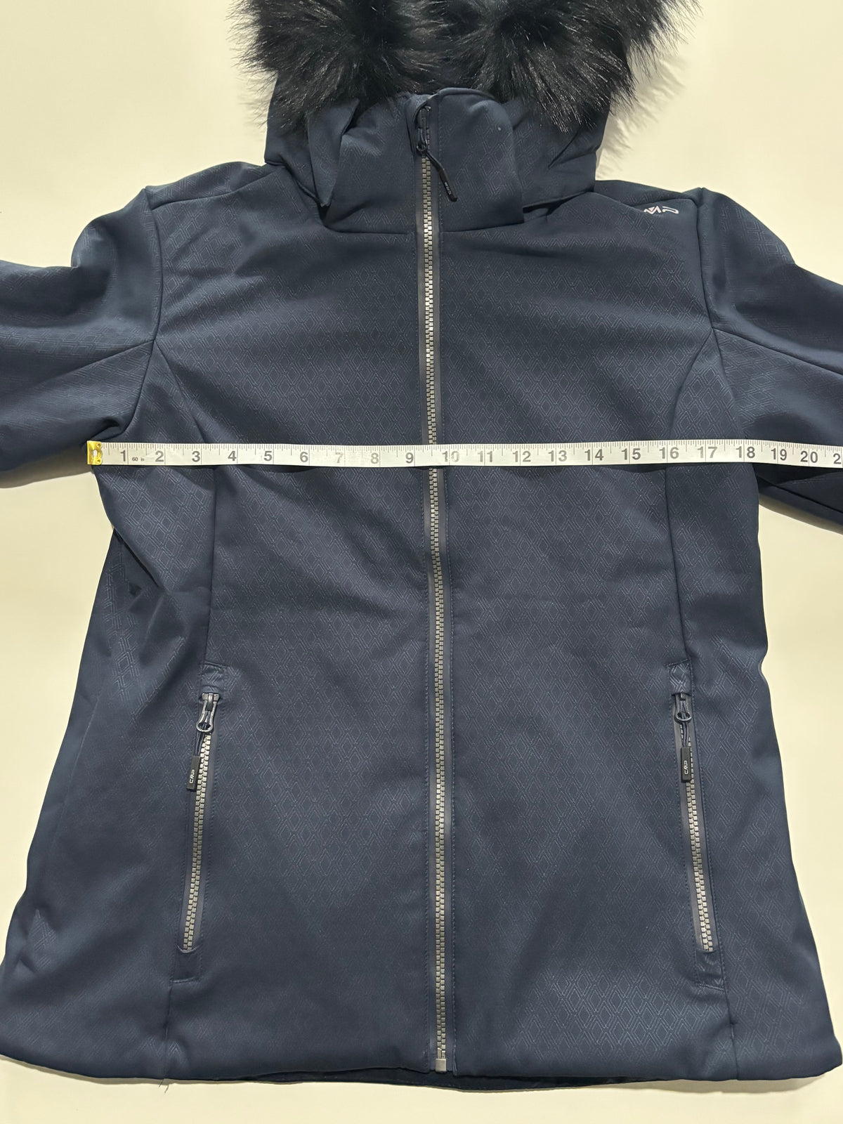 CMP Women’s Waterproof Ski Jacket with Faux Fur Hood – Navy