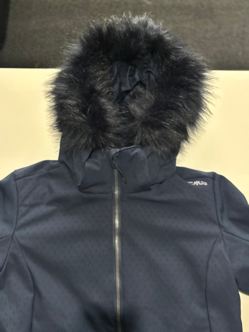 CMP Women’s Waterproof Ski Jacket with Faux Fur Hood – Navy