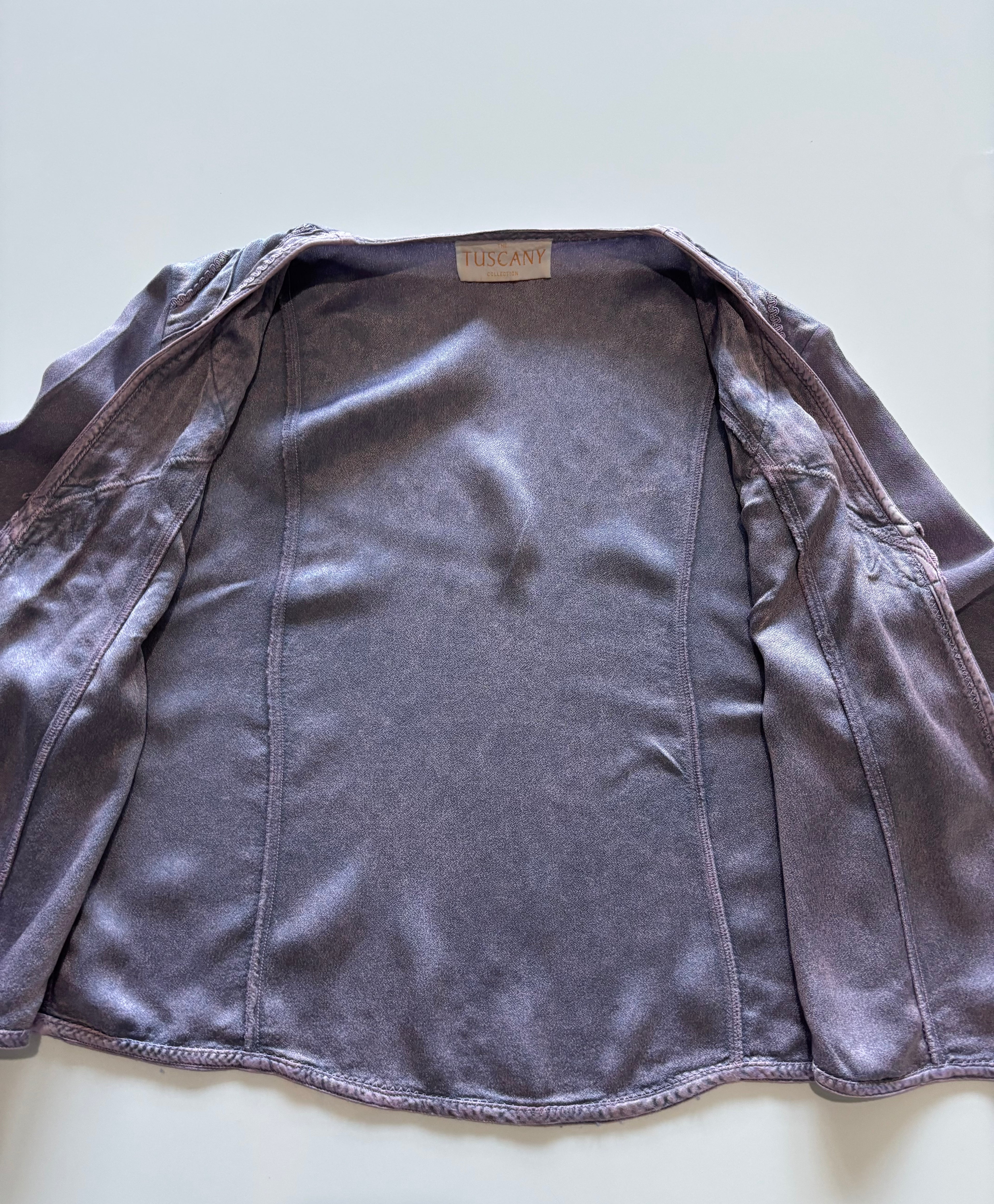 Vintage Lilac Co-Ord Dress & Jacket Set – Romantic Maxi Dress & Bolero UK 10–12