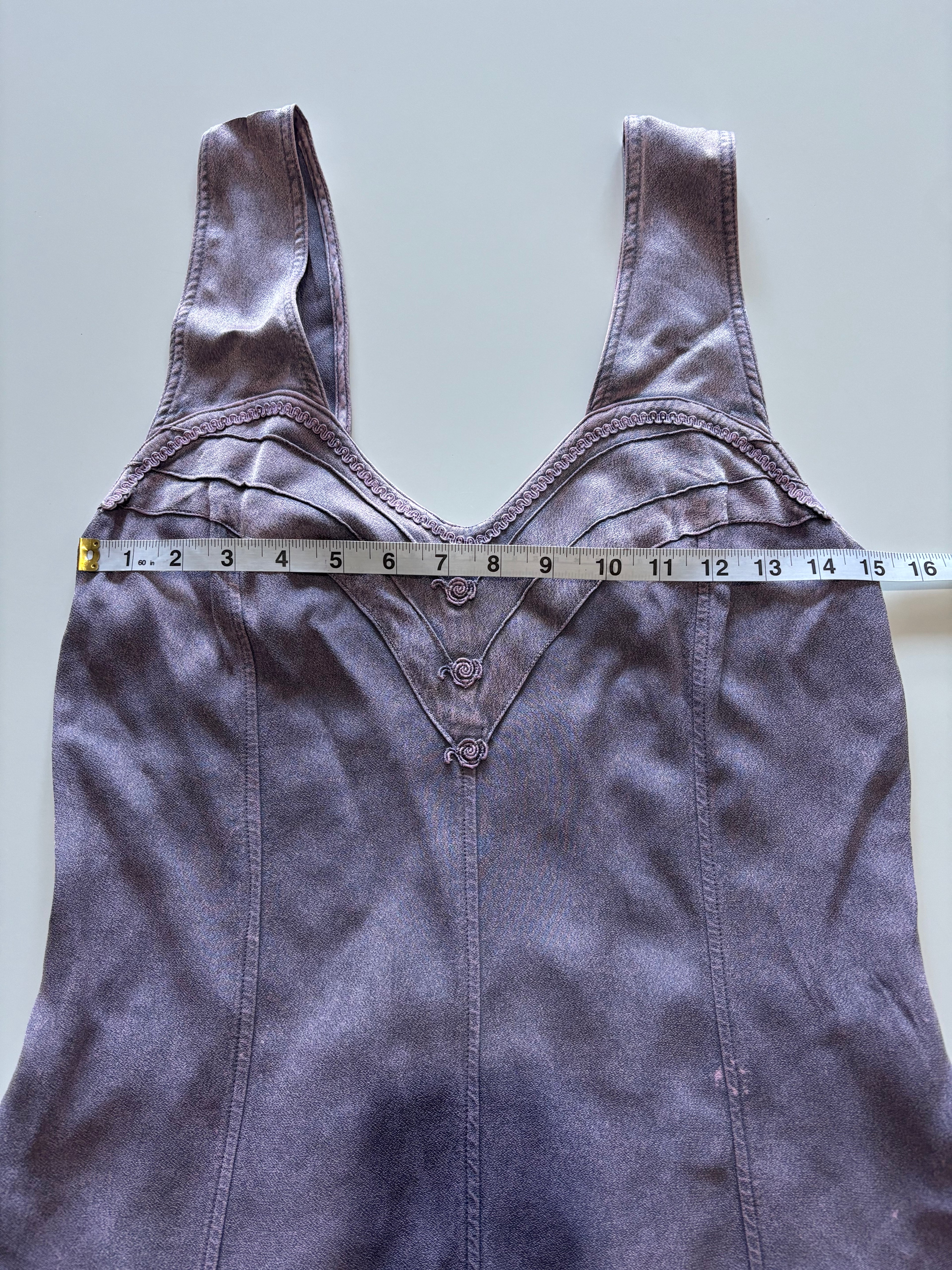 Vintage Lilac Co-Ord Dress & Jacket Set – Romantic Maxi Dress & Bolero UK 10–12