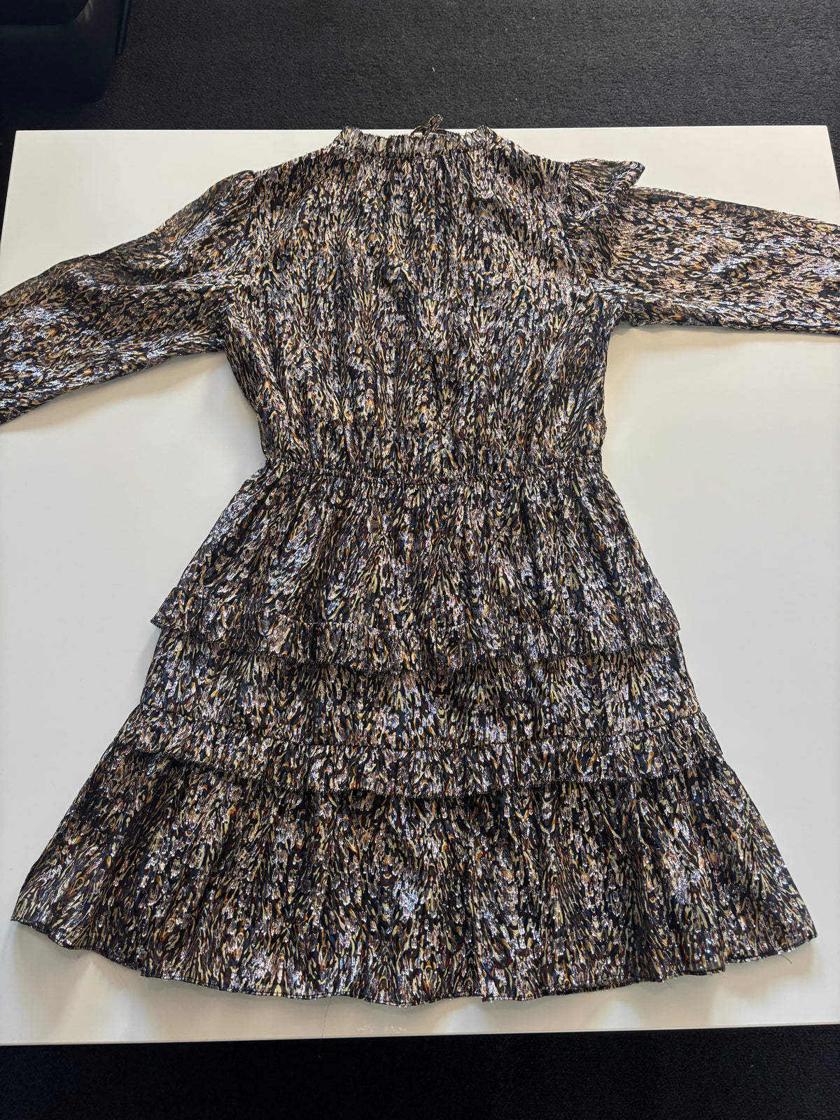 ba&sh Metallic Kaki Mini Dress – Size 1 / UK 8
