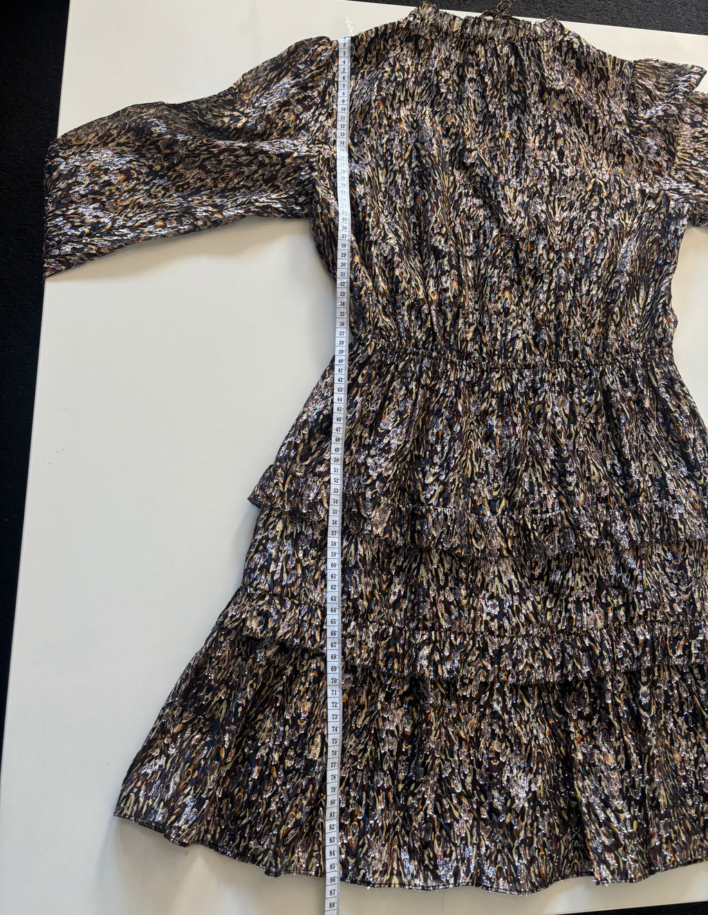 ba&sh Metallic Kaki Mini Dress – Size 1 / UK 8