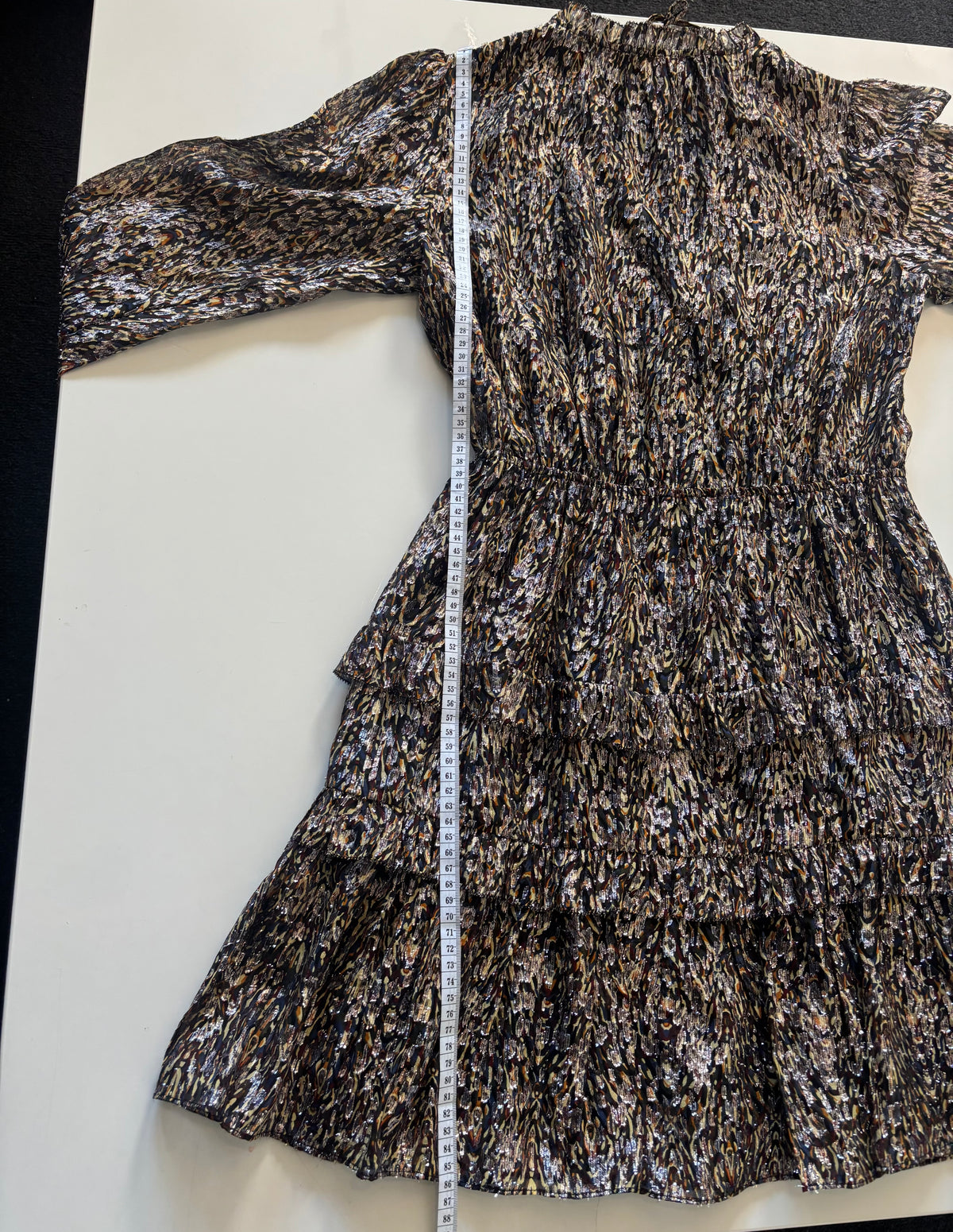 ba&sh Metallic Kaki Mini Dress – Size 1 / UK 8