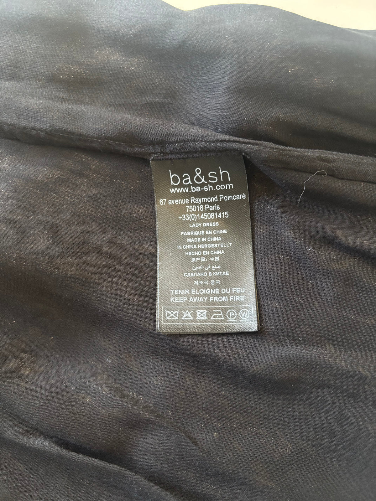 ba&sh Metallic Kaki Mini Dress – Size 1 / UK 8