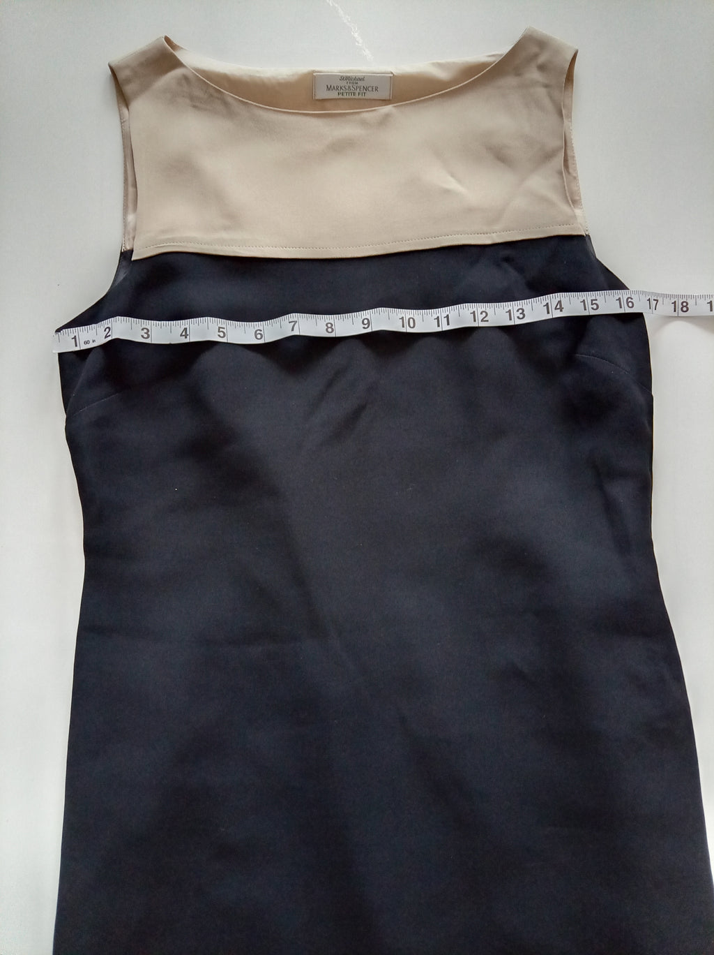 Vintage St Michael Colour Block Shift Dress – UK 10 Petite