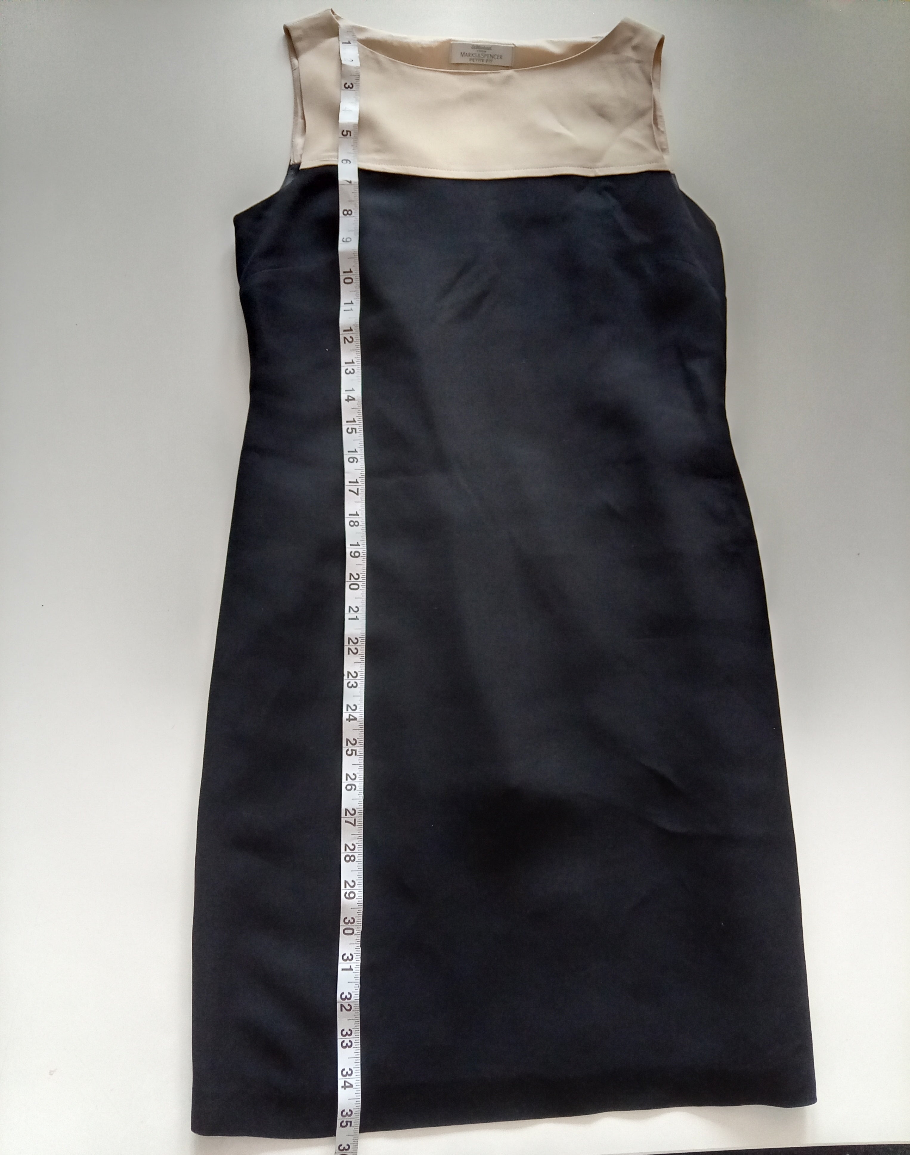 Vintage St Michael Colour Block Shift Dress – UK 10 Petite