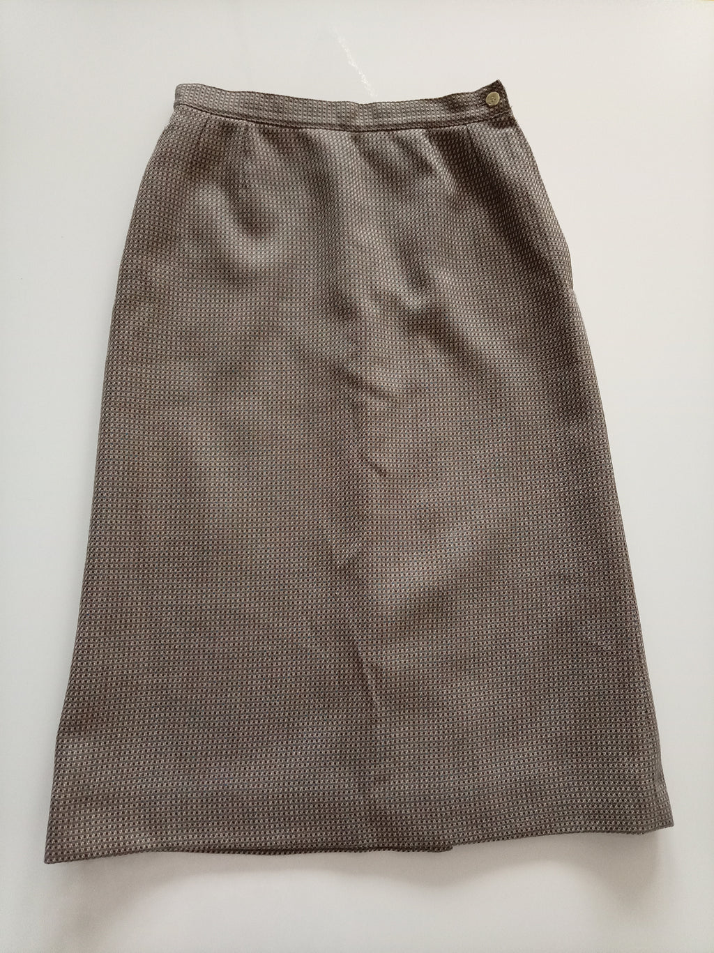 Vintage Wool Blend Pencil Skirt – UK 12
