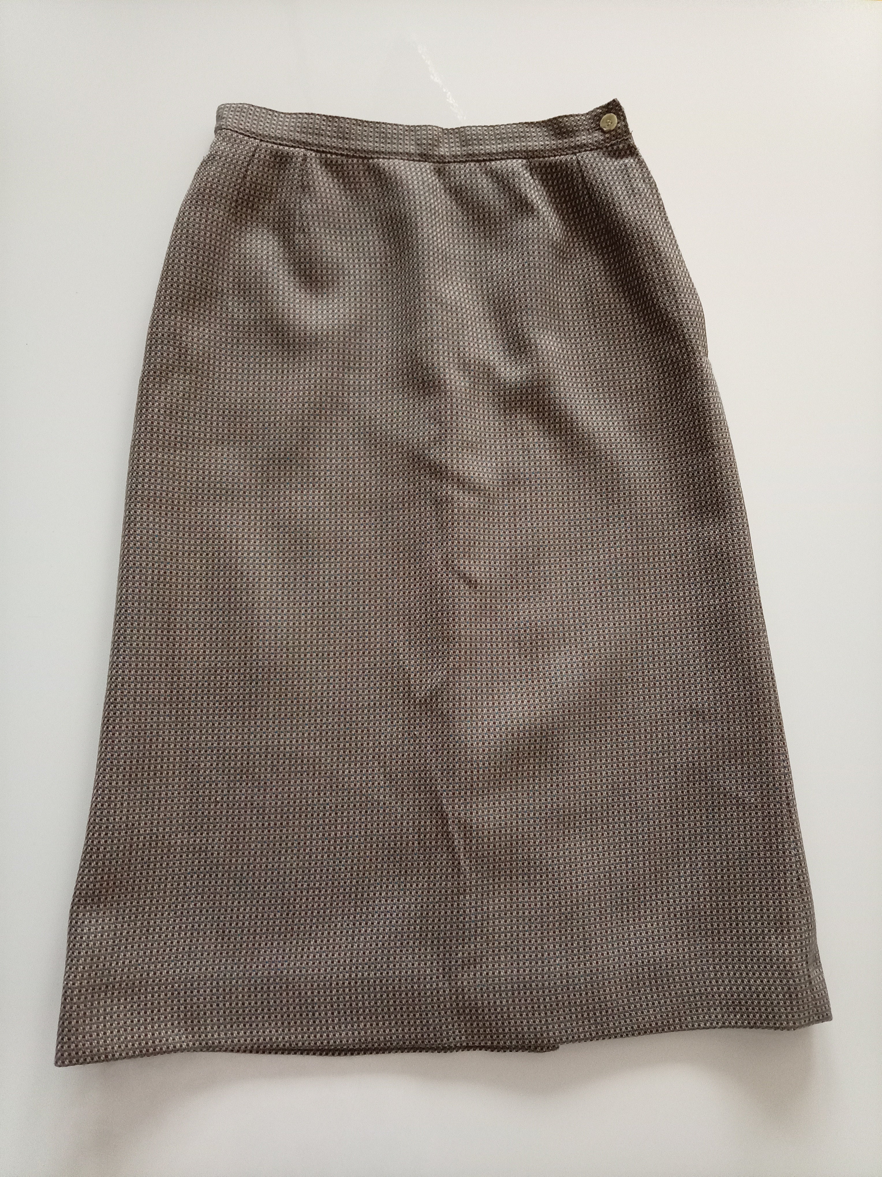 Vintage Wool Blend Pencil Skirt – UK 12
