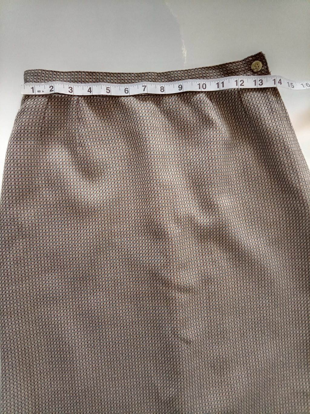 Vintage Wool Blend Pencil Skirt – UK 12