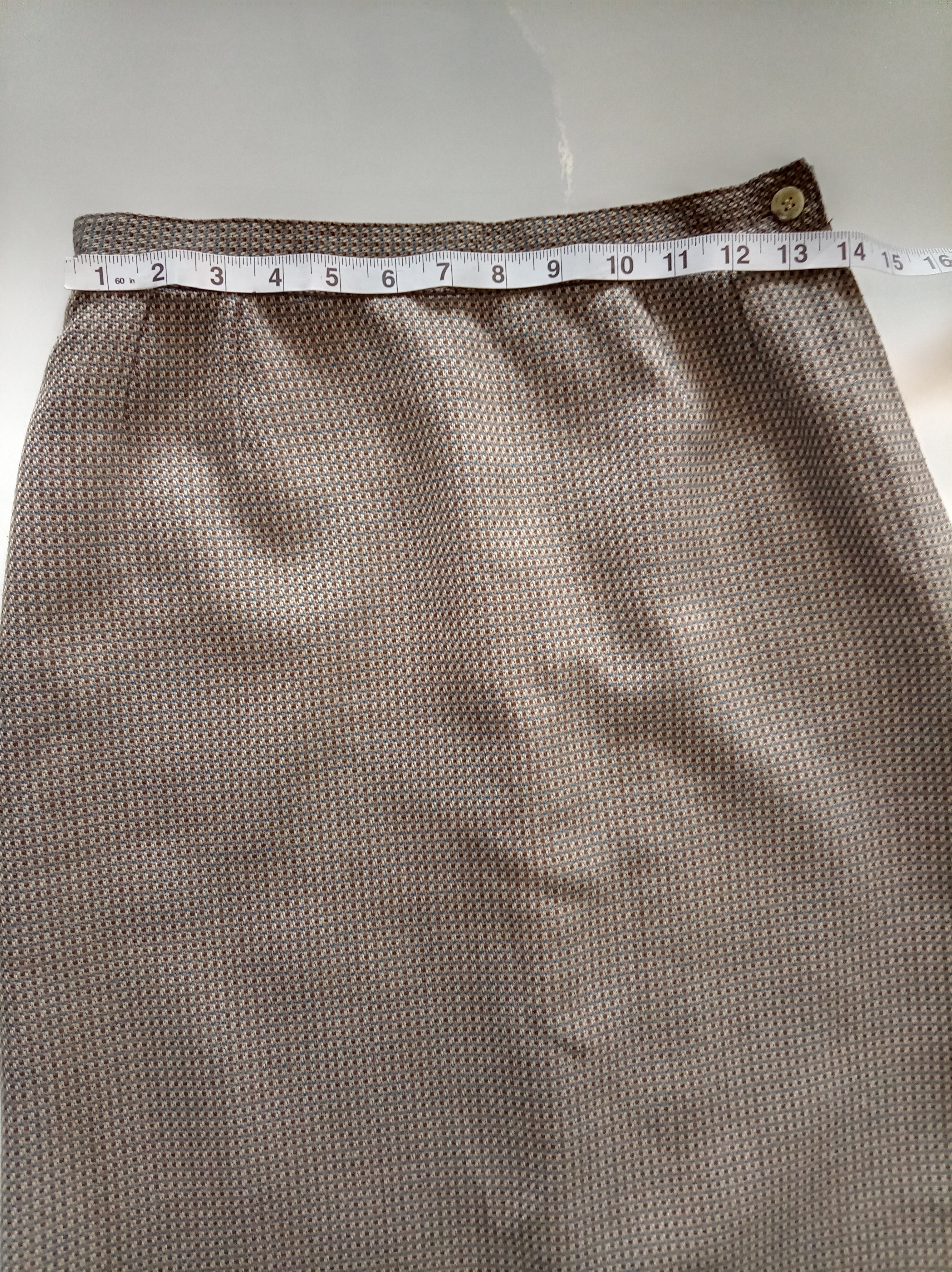 Vintage Wool Blend Pencil Skirt – UK 12