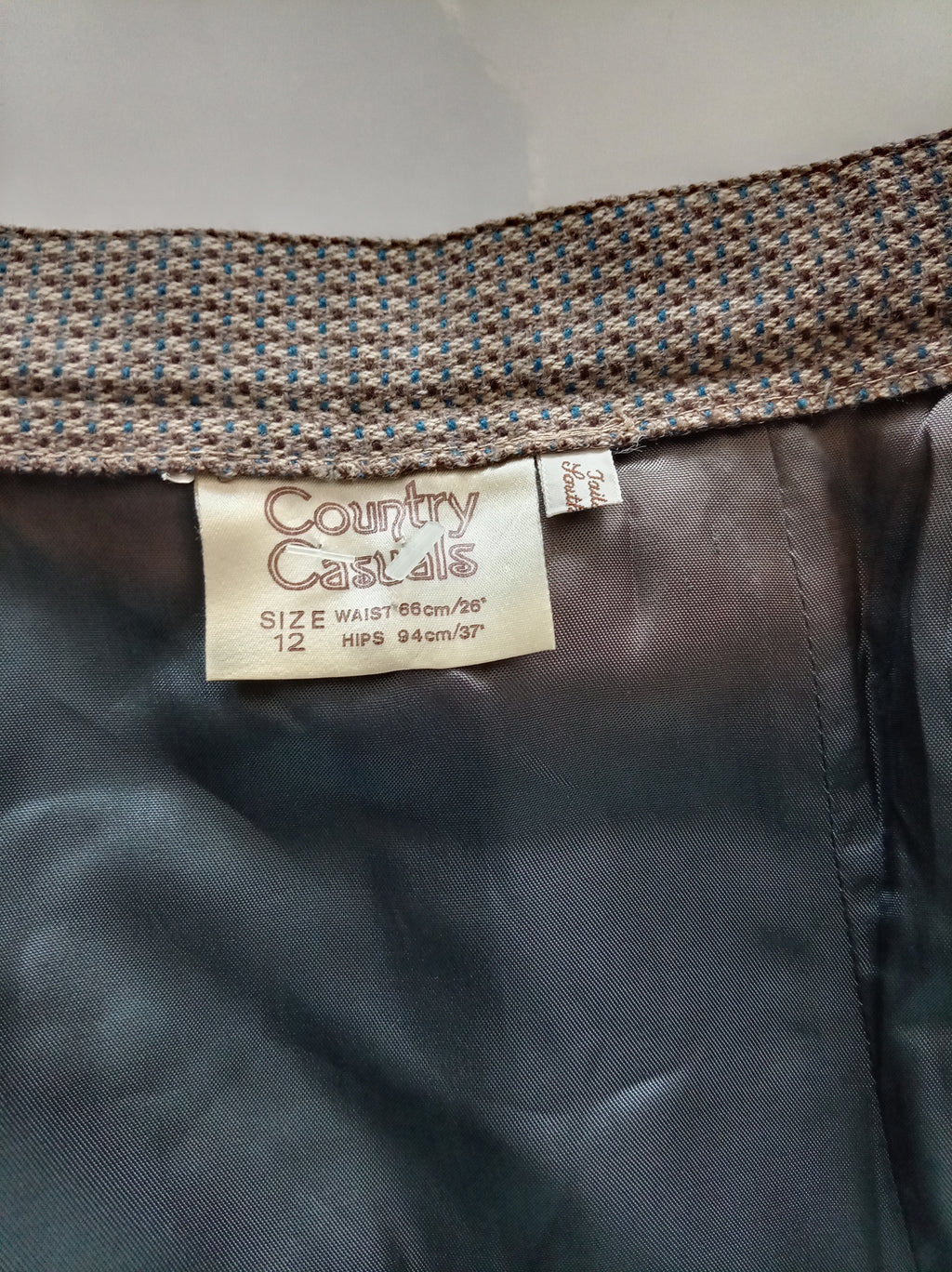 Vintage Wool Blend Pencil Skirt – UK 12