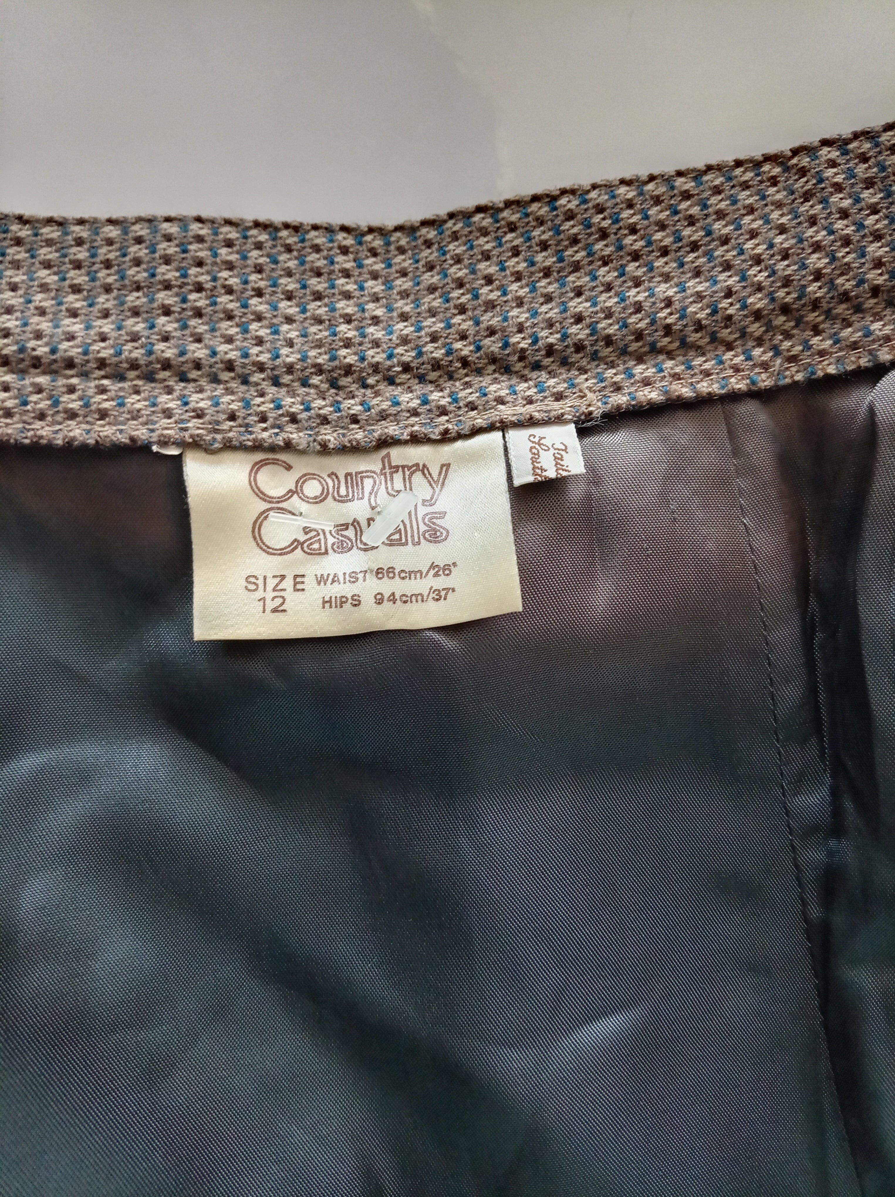 Vintage Wool Blend Pencil Skirt – UK 12
