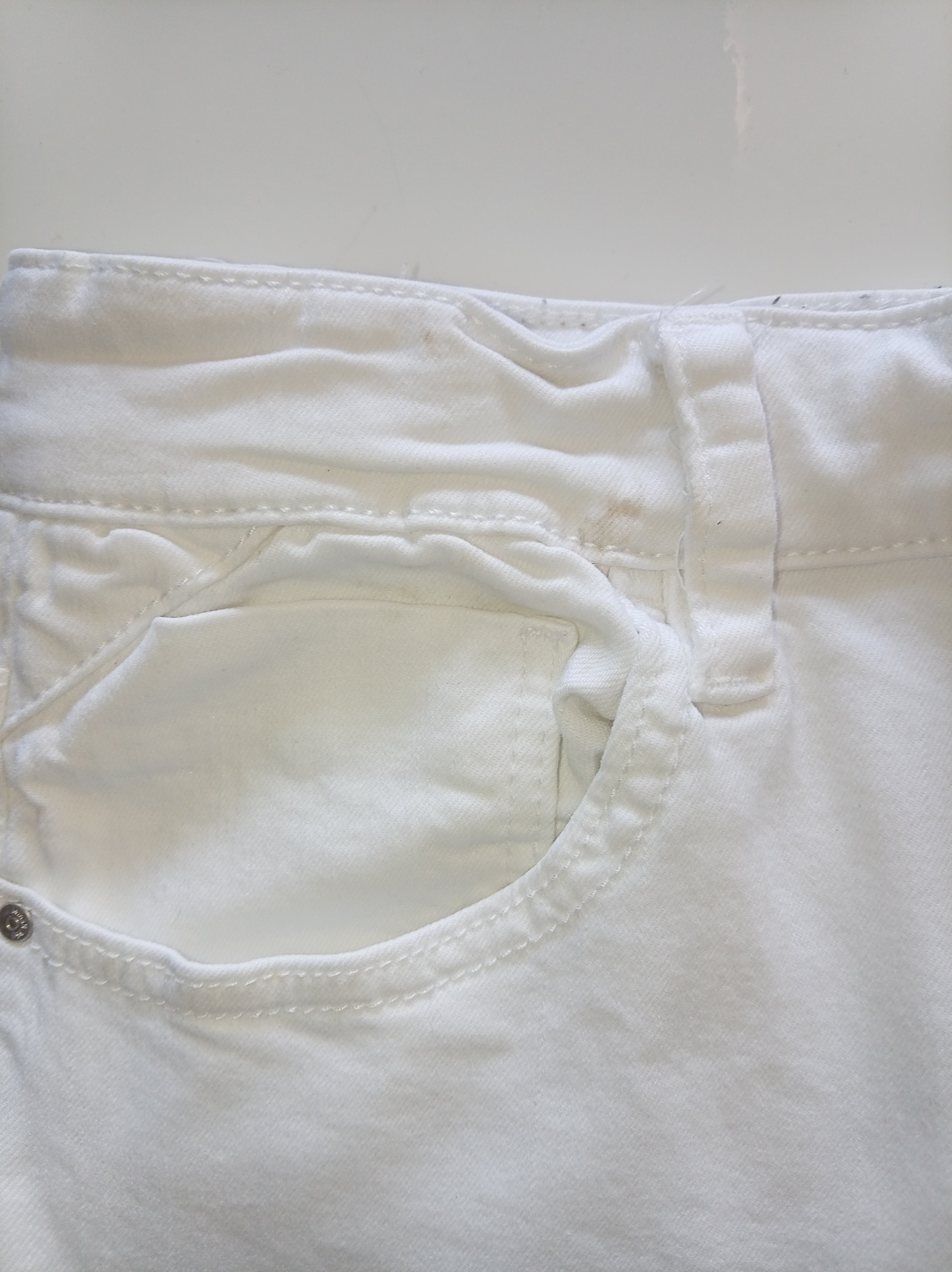 Stradivarius White Tailored Chino Trousers (UK 10, New With Tags)