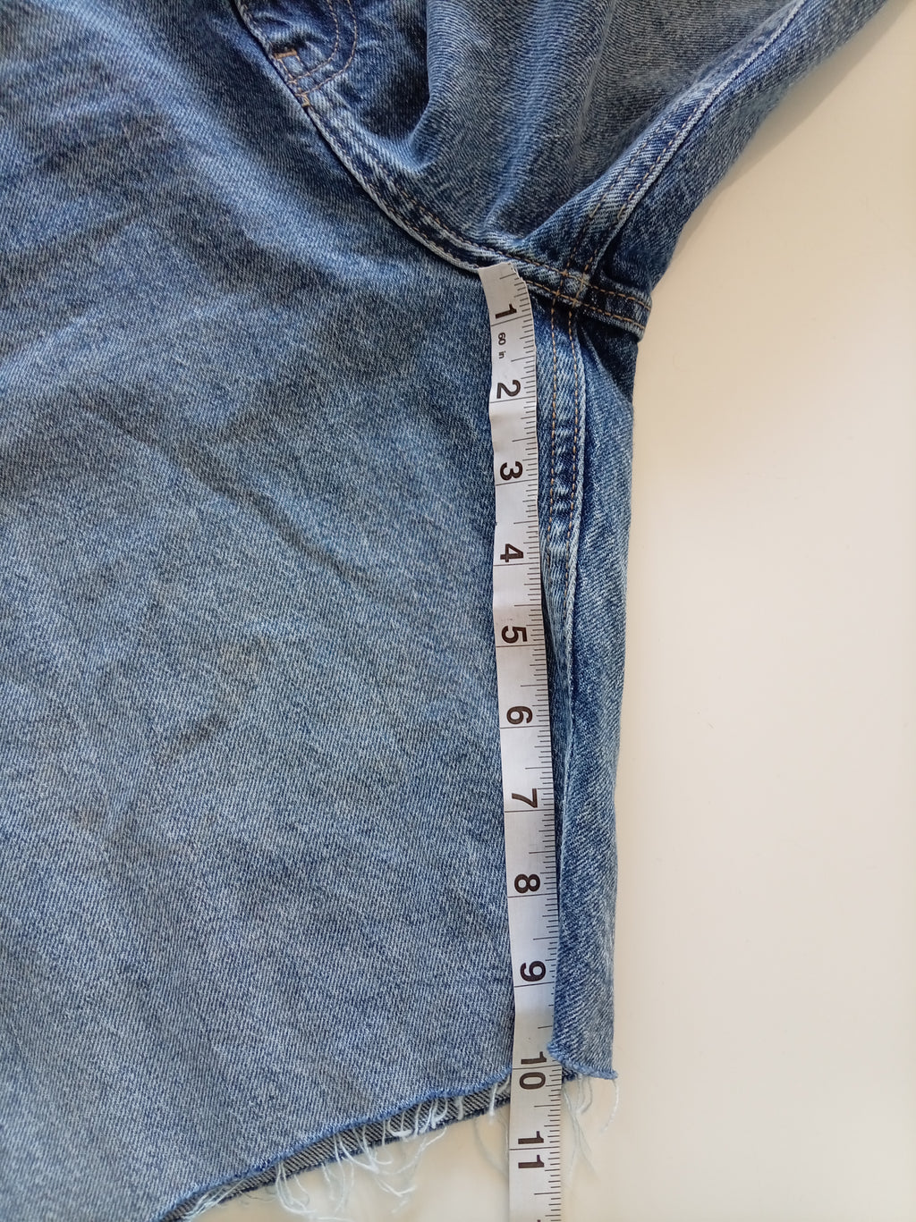 River Island Plus Light Wash Denim Shorts – UK 18