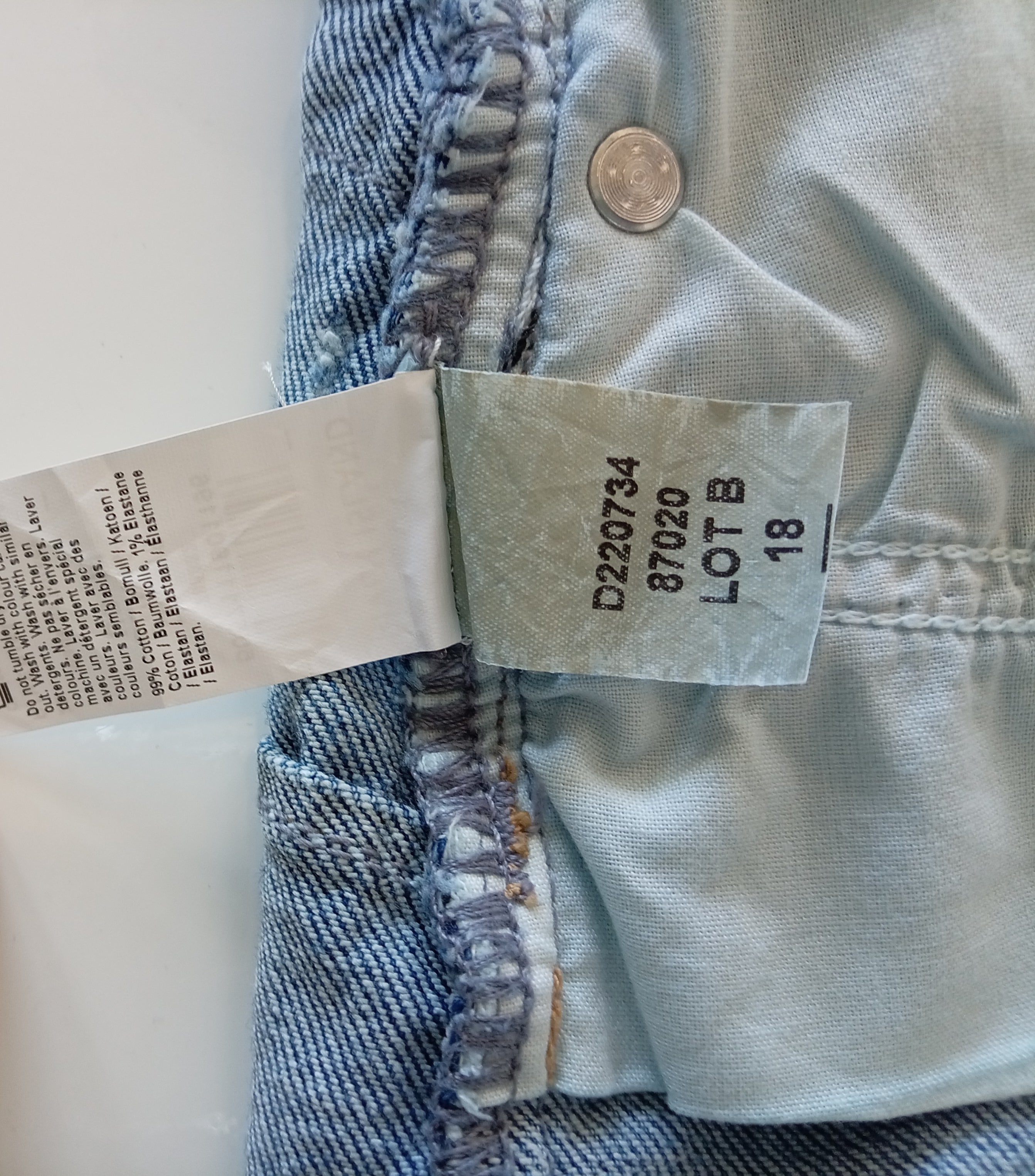 River Island Plus Light Wash Denim Shorts – UK 18