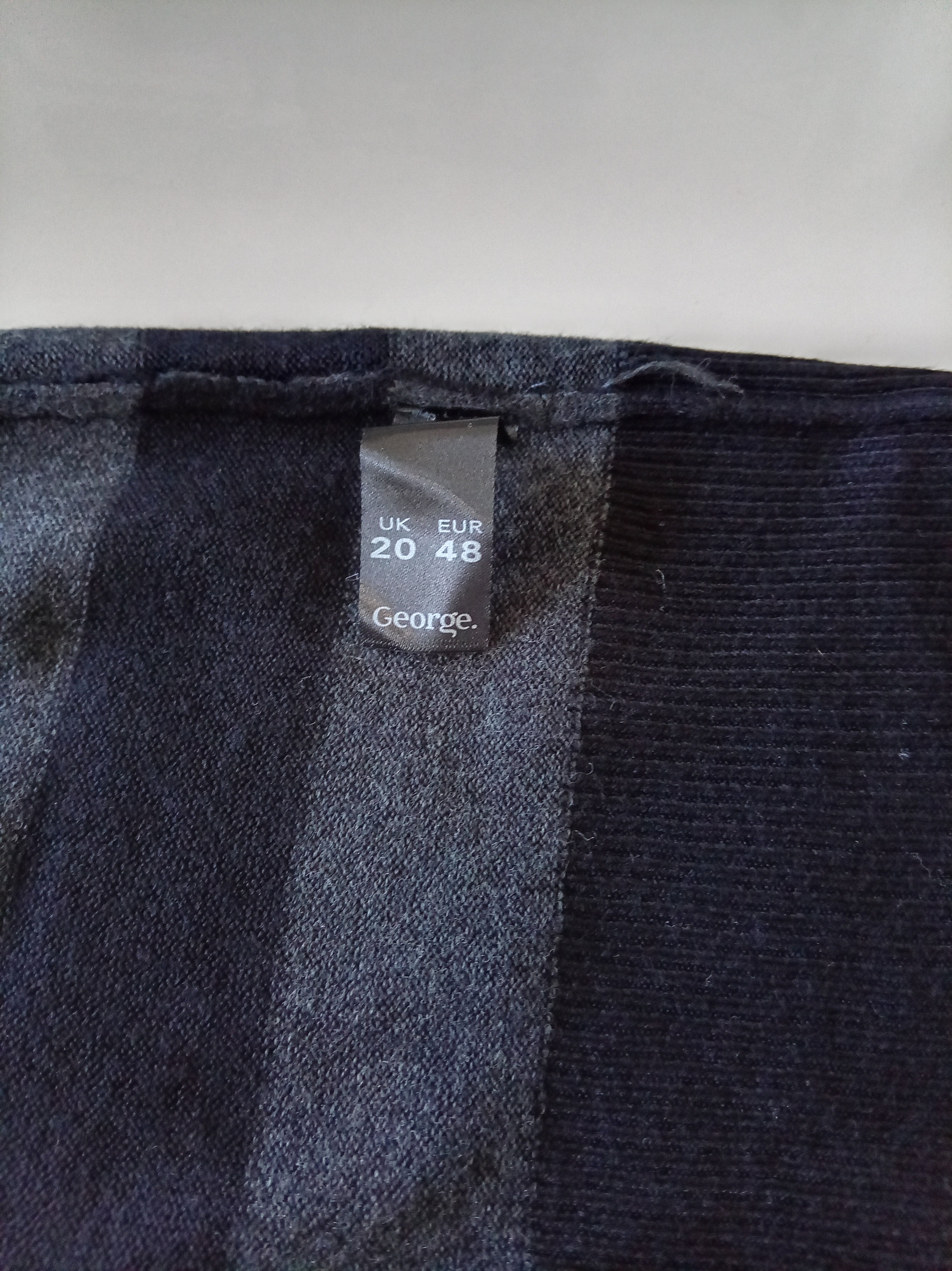 Black & Grey Striped Longline Knit Cardigan – UK 20