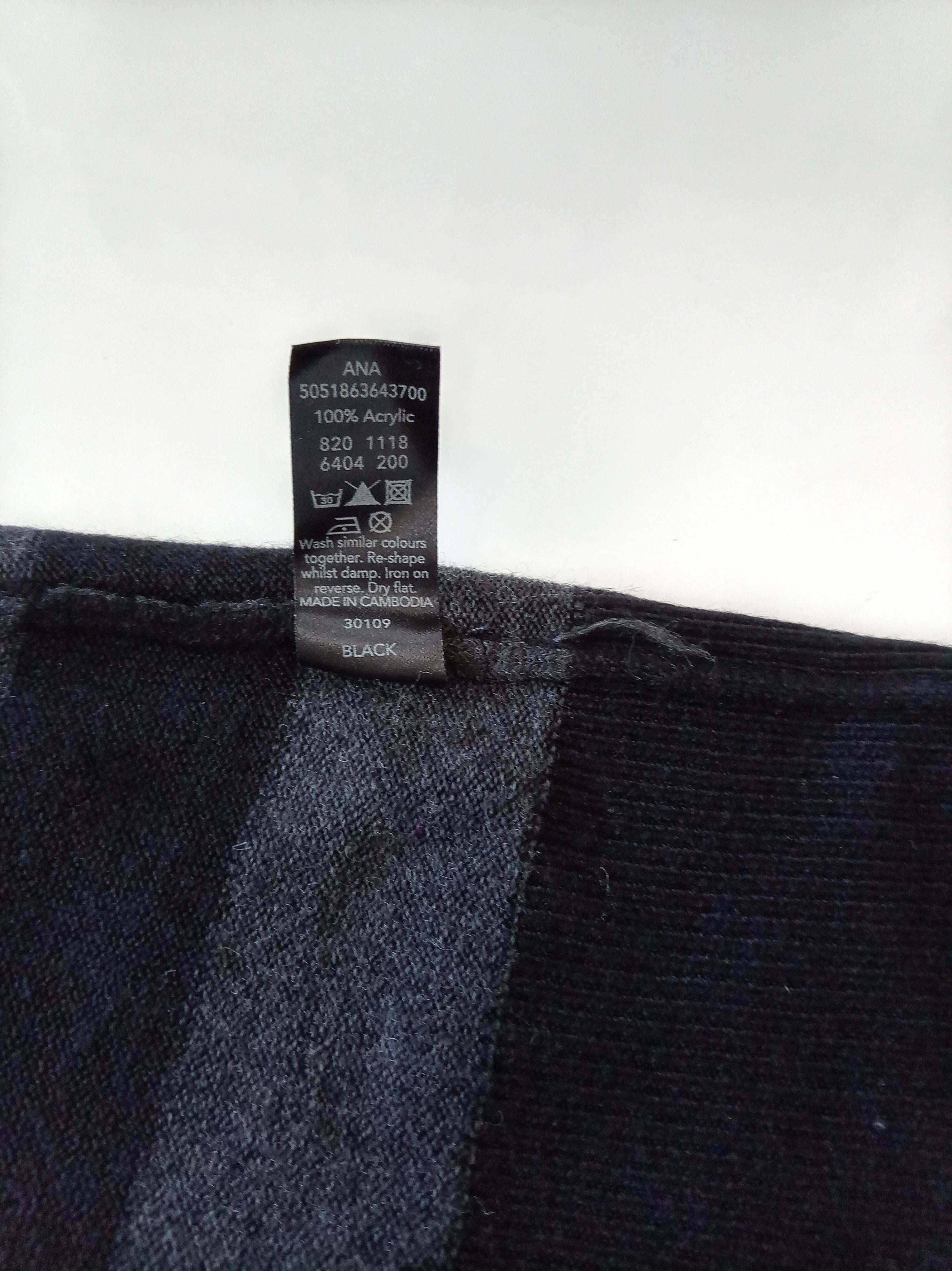 Black & Grey Striped Longline Knit Cardigan – UK 20