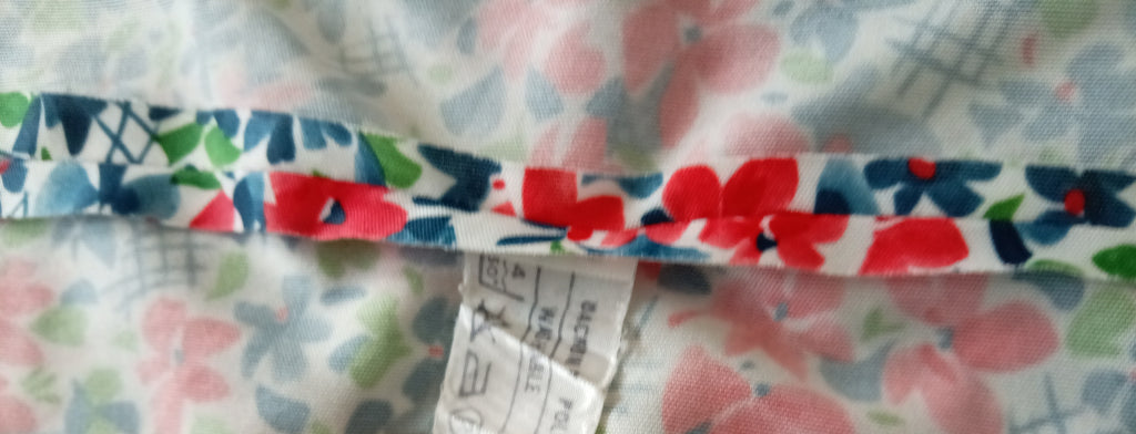 Vintage Butte Knit Floral Midi Dress UK 14 Retro 60s 70s Sleeveless Red Blue