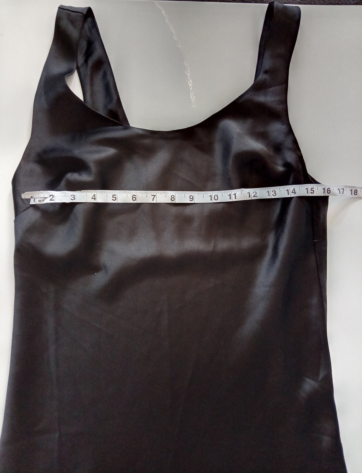 ASOS Design Black Satin Mini Shift Dress – UK 14