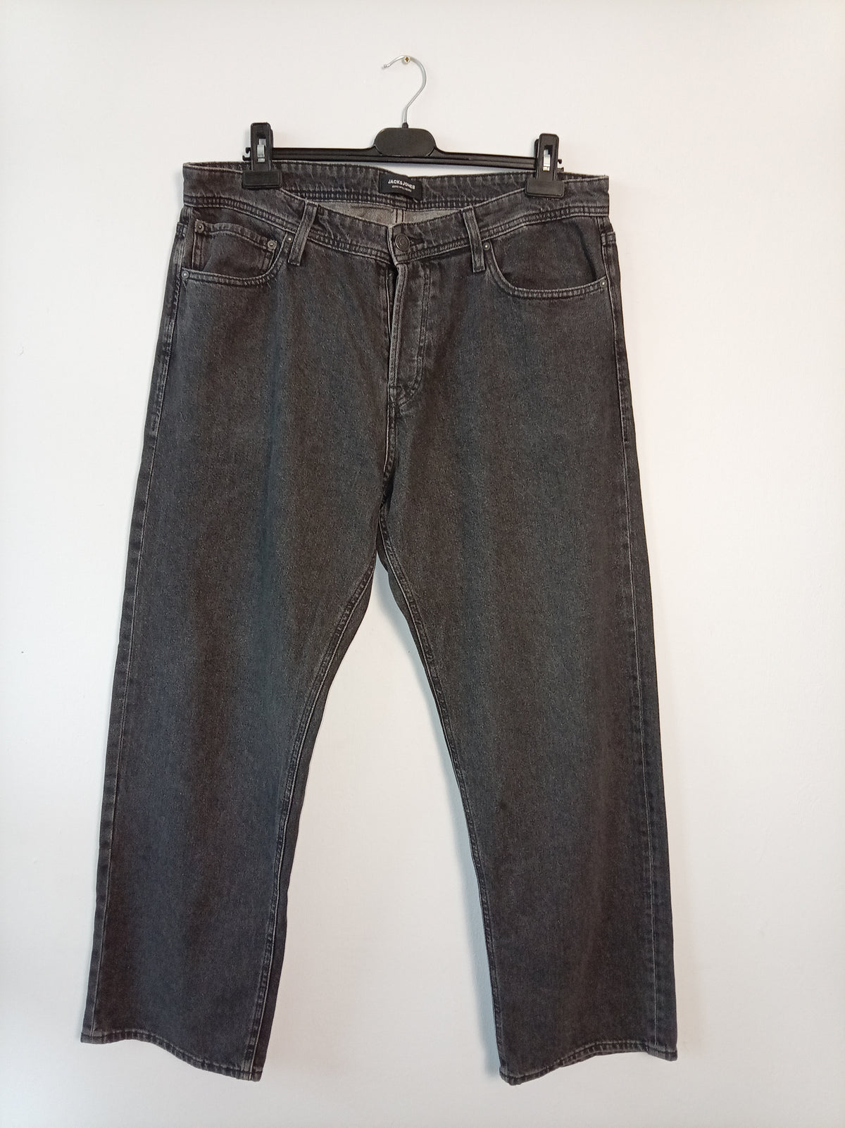 Jack & Jones Jeans Intelligence Washed Black Loose Fit Jeans W36 L32