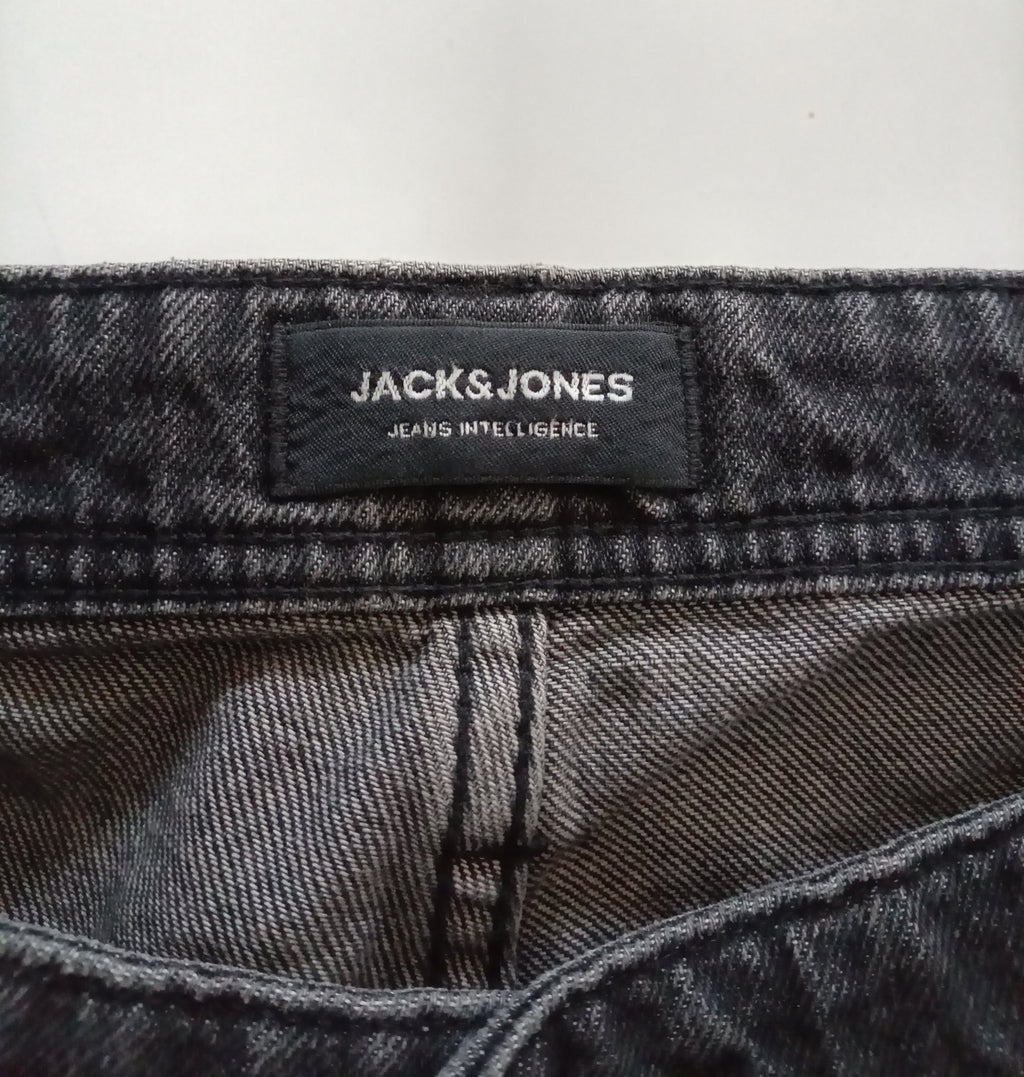 Jack & Jones Jeans Intelligence Washed Black Loose Fit Jeans W36 L32