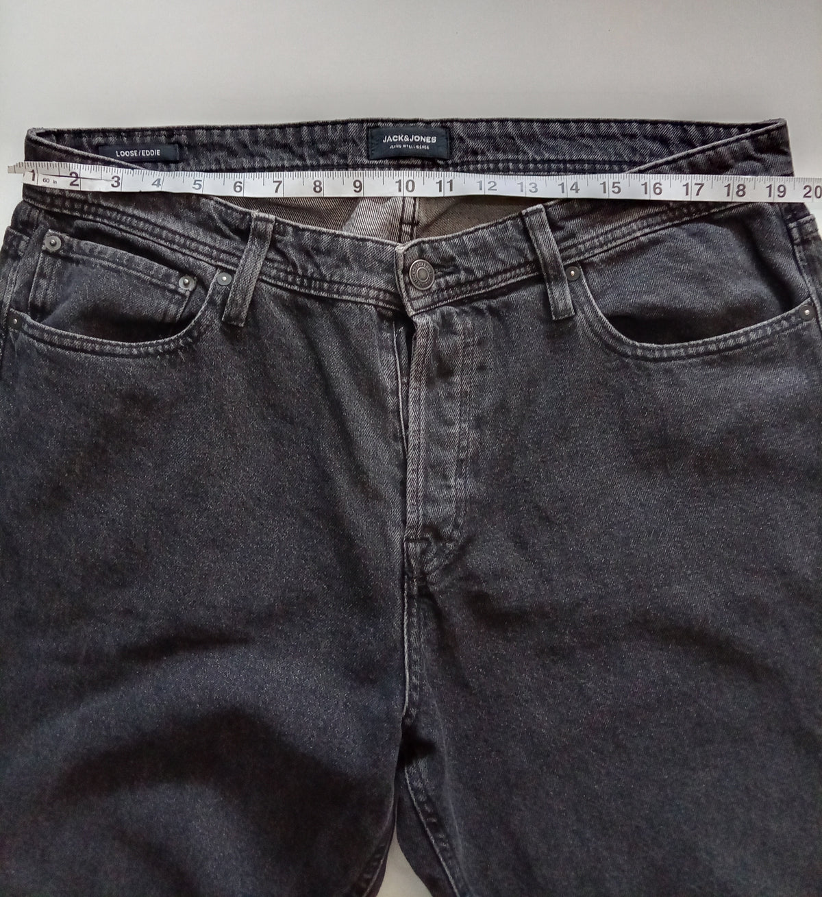 Jack & Jones Jeans Intelligence Washed Black Loose Fit Jeans W36 L32