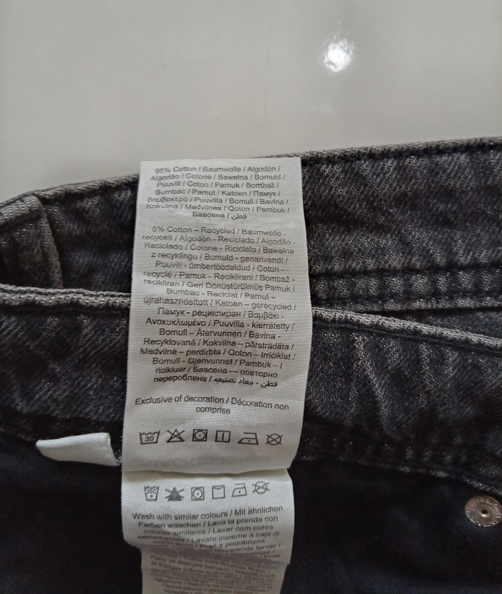 Jack & Jones Jeans Intelligence Washed Black Loose Fit Jeans W36 L32