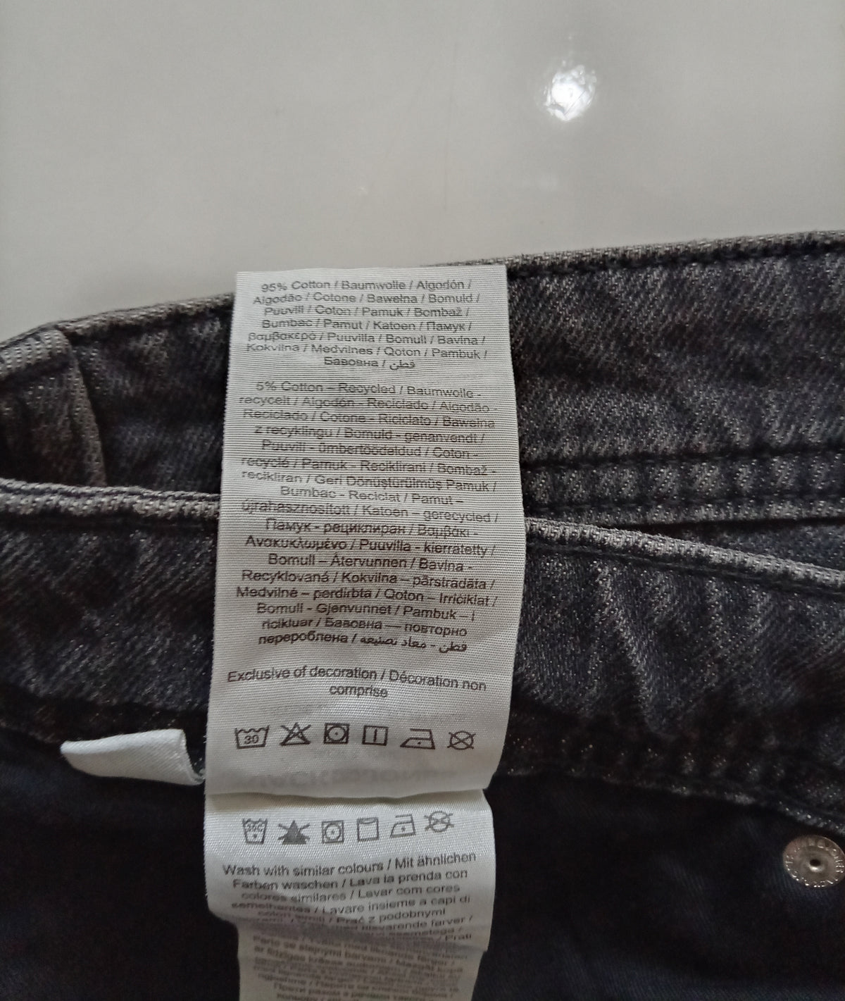 Jack & Jones Jeans Intelligence Washed Black Loose Fit Jeans W36 L32