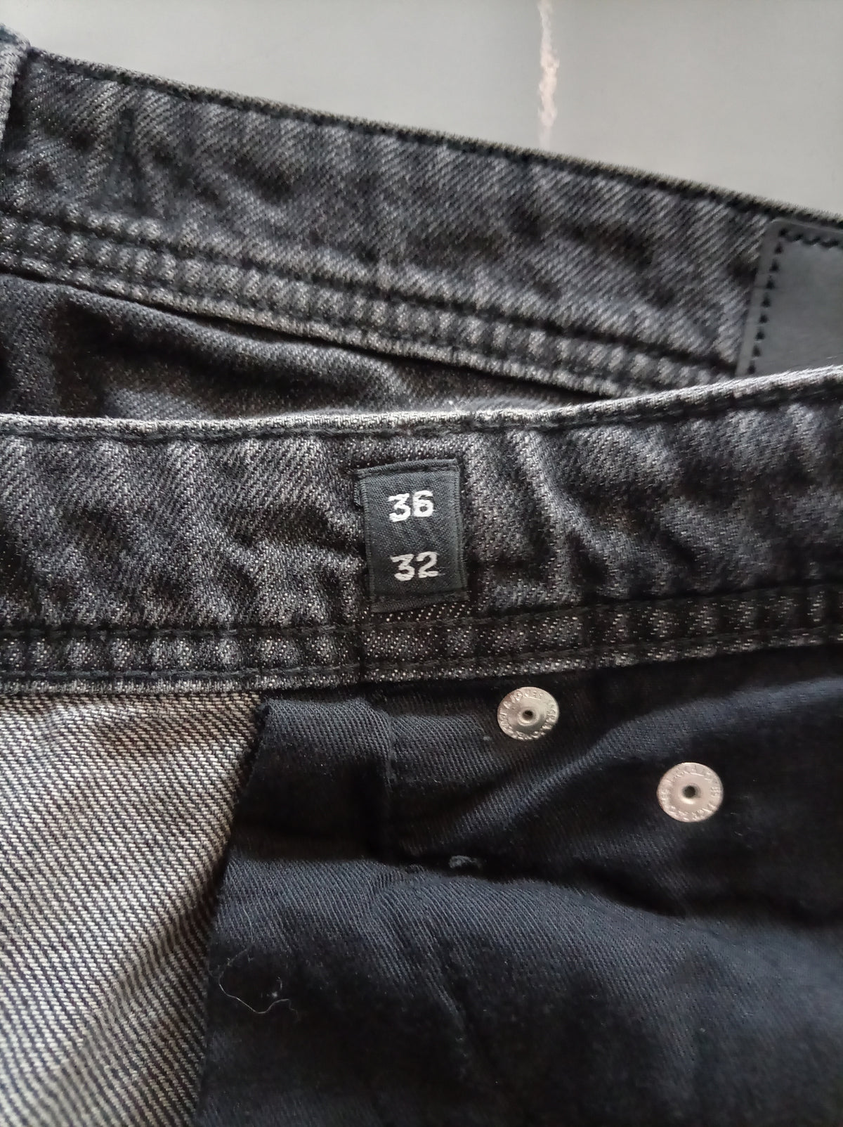 Jack & Jones Jeans Intelligence Washed Black Loose Fit Jeans W36 L32