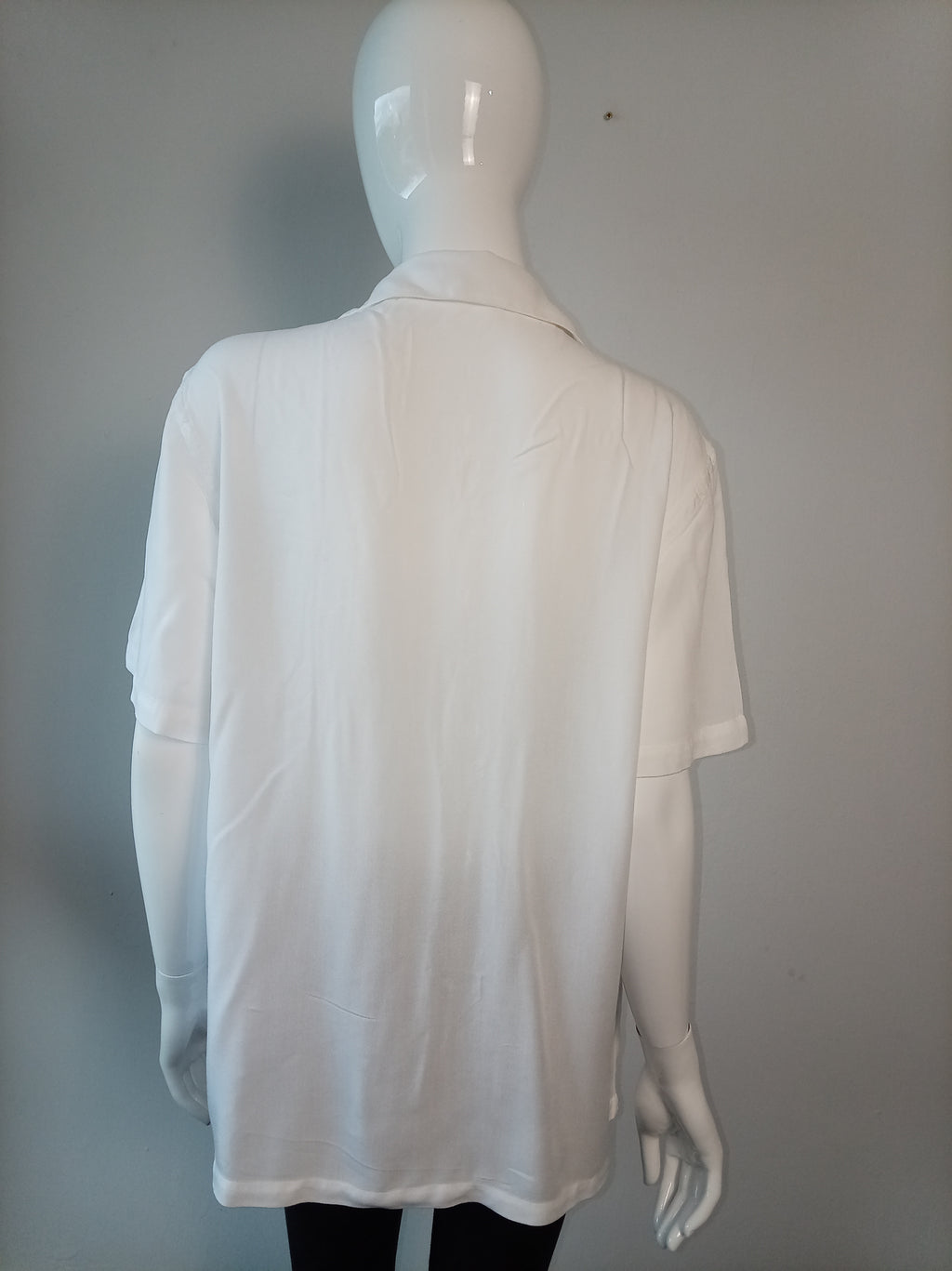Zara Men’s Retro Stripe Short Sleeve Shirt White Green Pink Size M