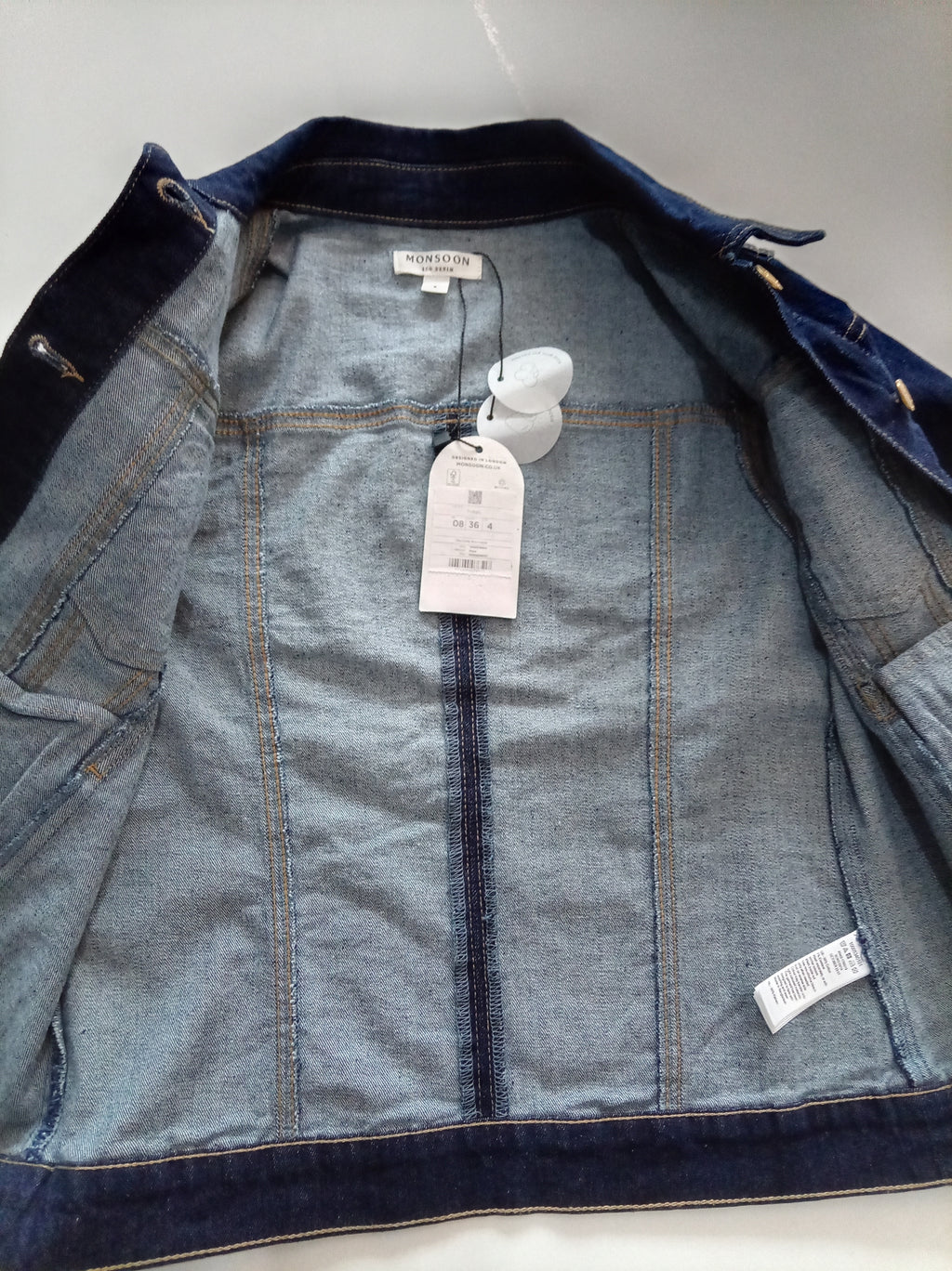 Monsoon Eco Denim Indigo Jacket – BNWT – UK 8