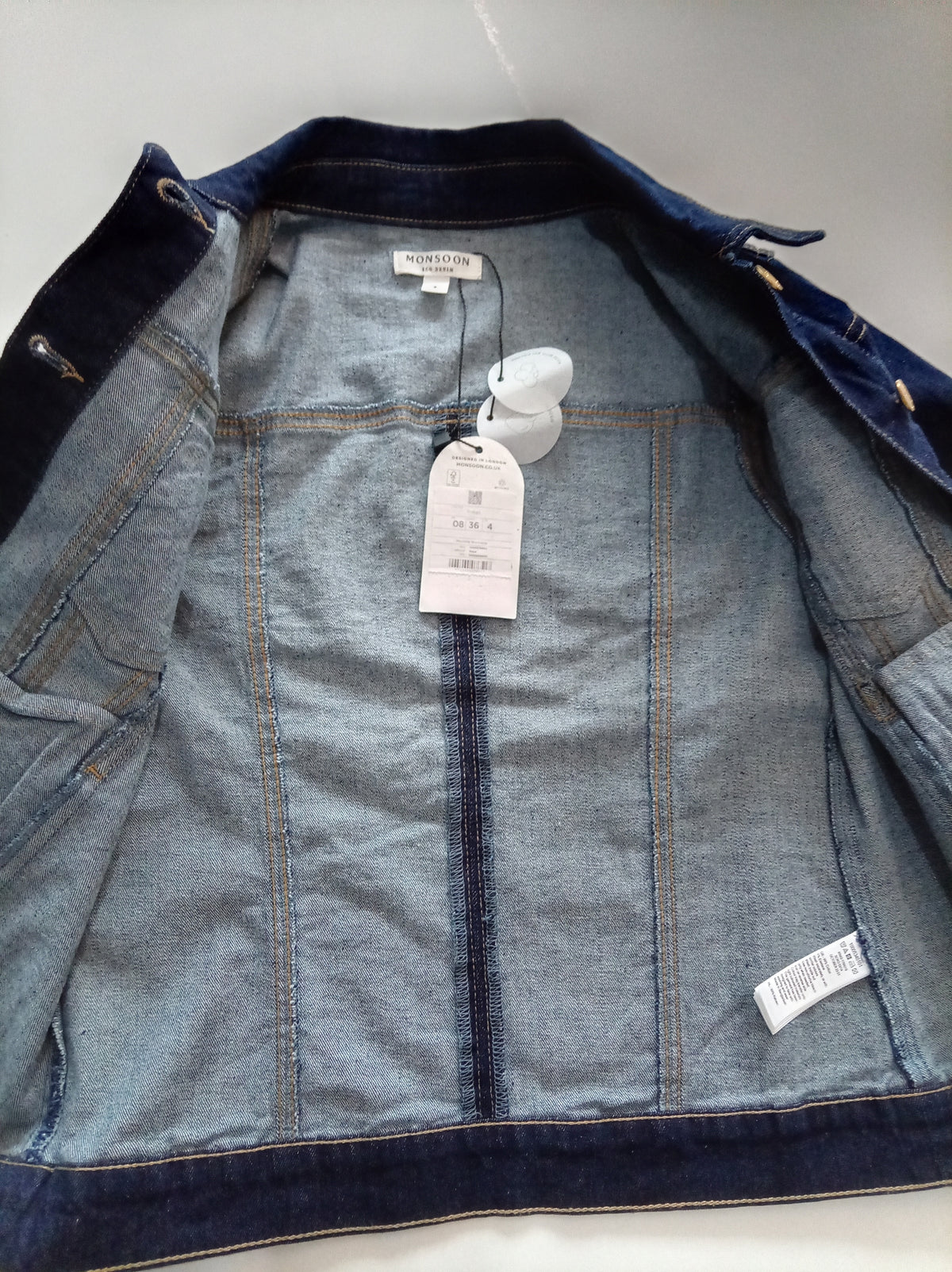 Monsoon Eco Denim Indigo Jacket – BNWT – UK 8