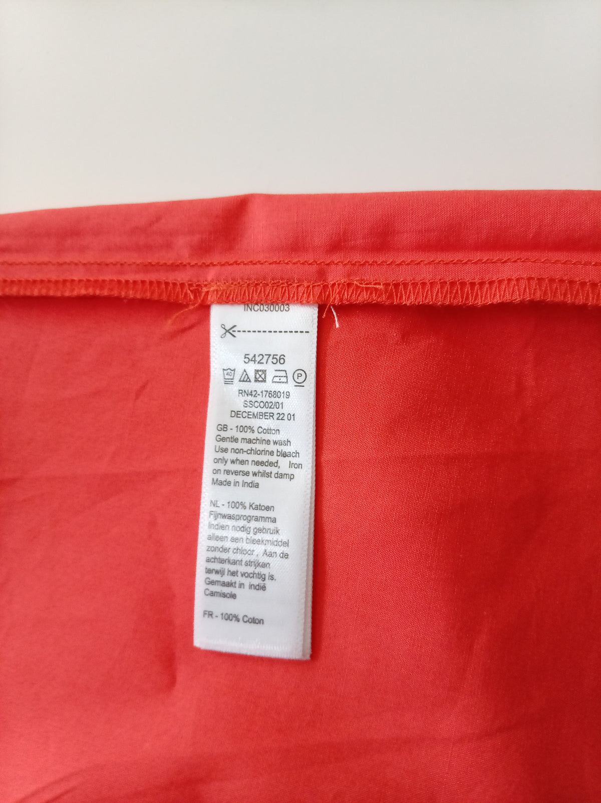 Monsoon Orange Cotton Tie Strap Cami Top – BNWT – XL