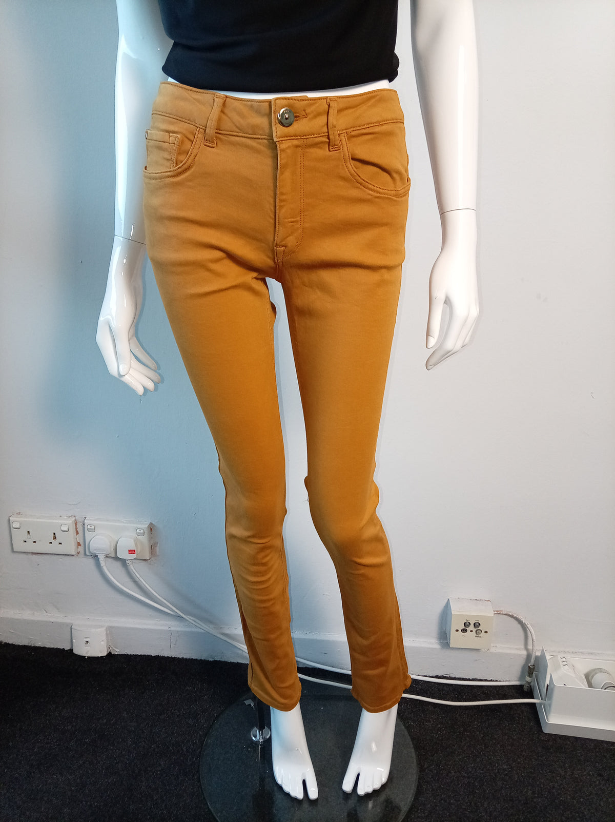 Zara Z1975 Denim Ochre Skinny Jeans UK 10