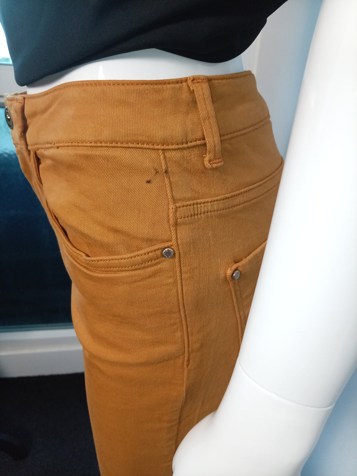 Zara Z1975 Denim Ochre Skinny Jeans UK 10