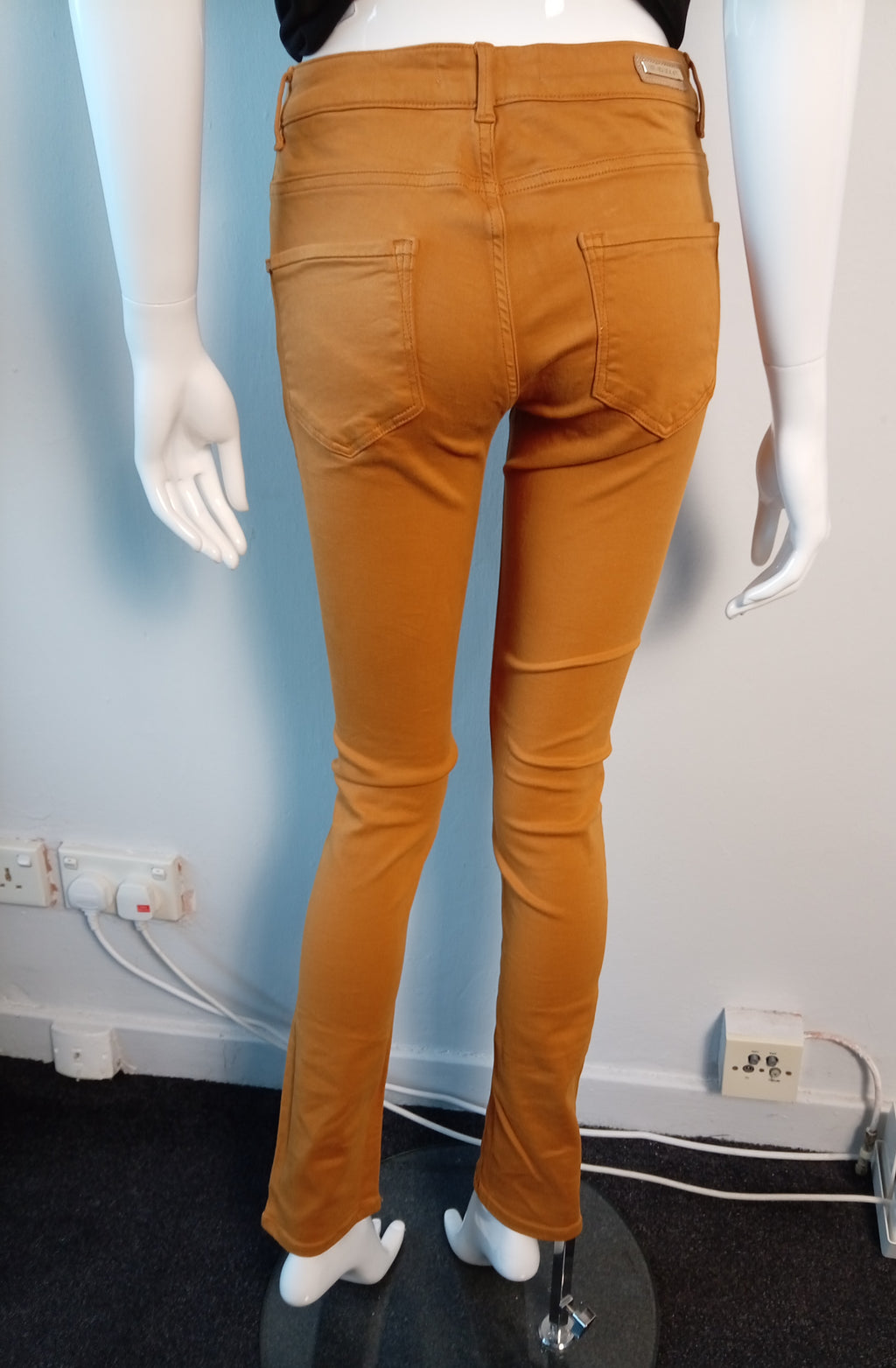 Zara Z1975 Denim Ochre Skinny Jeans UK 10