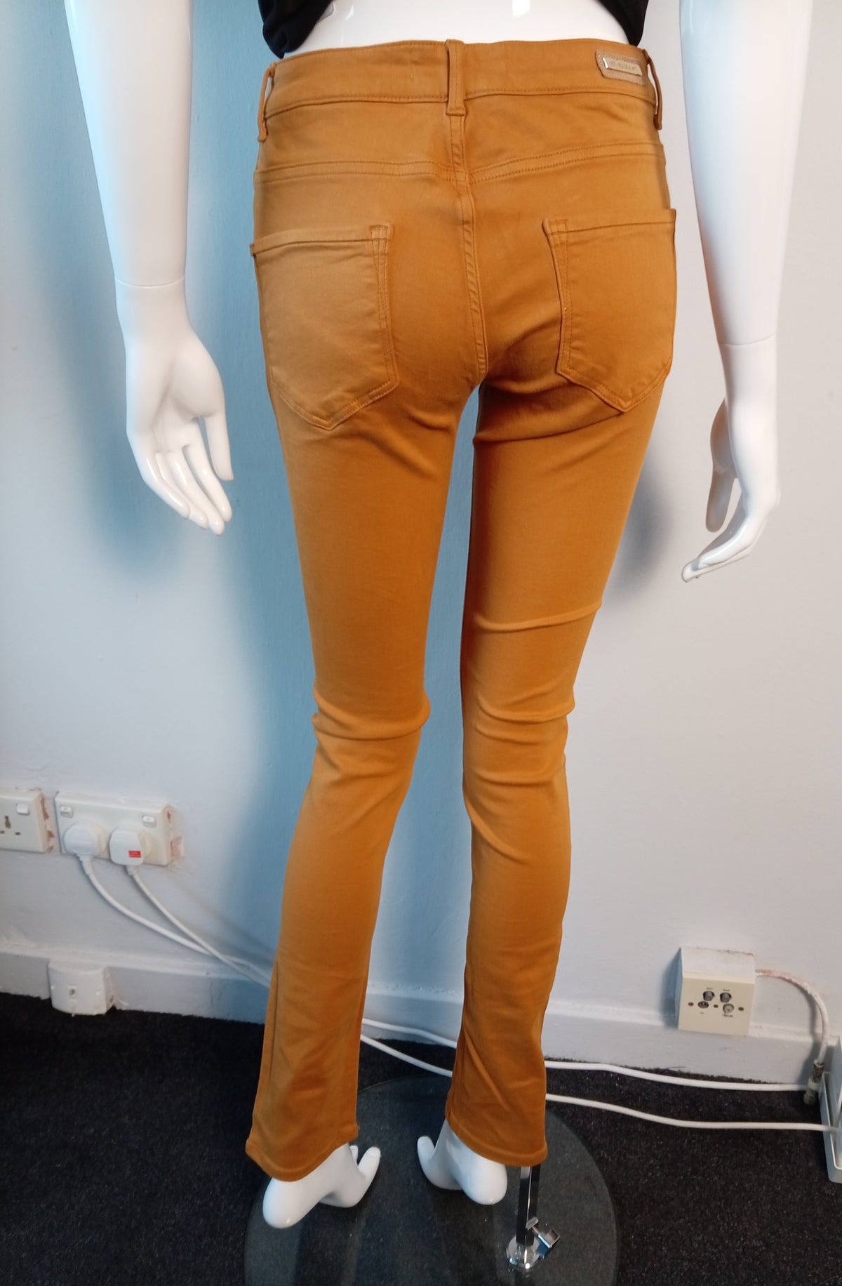 Zara Z1975 Denim Ochre Skinny Jeans UK 10