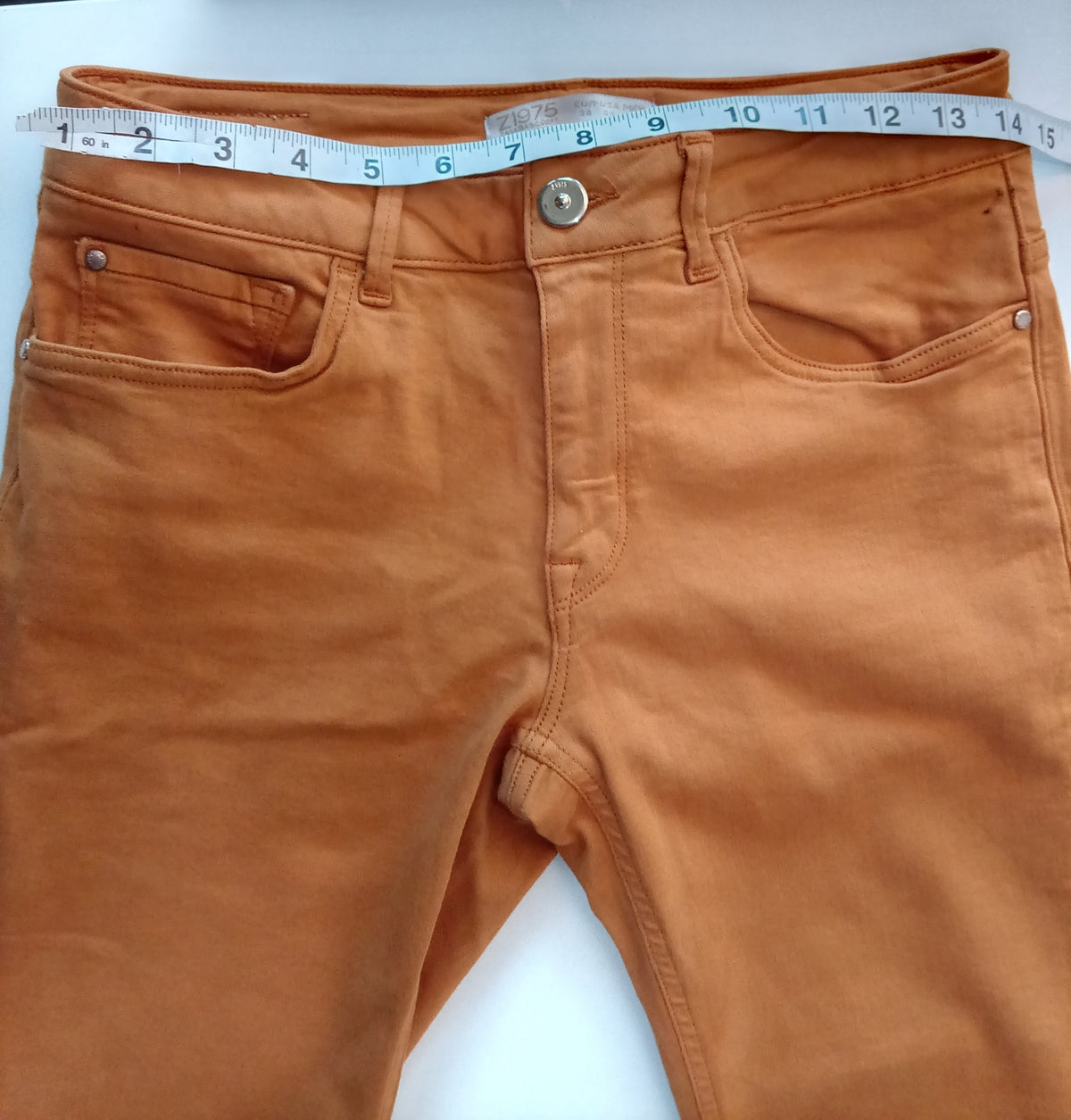 Zara Z1975 Denim Ochre Skinny Jeans UK 10