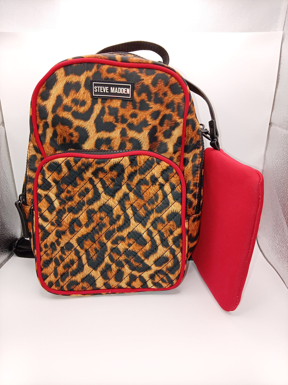 Steve Madden Leopard Print Backpack & Detachable Pouch – New Without Tags