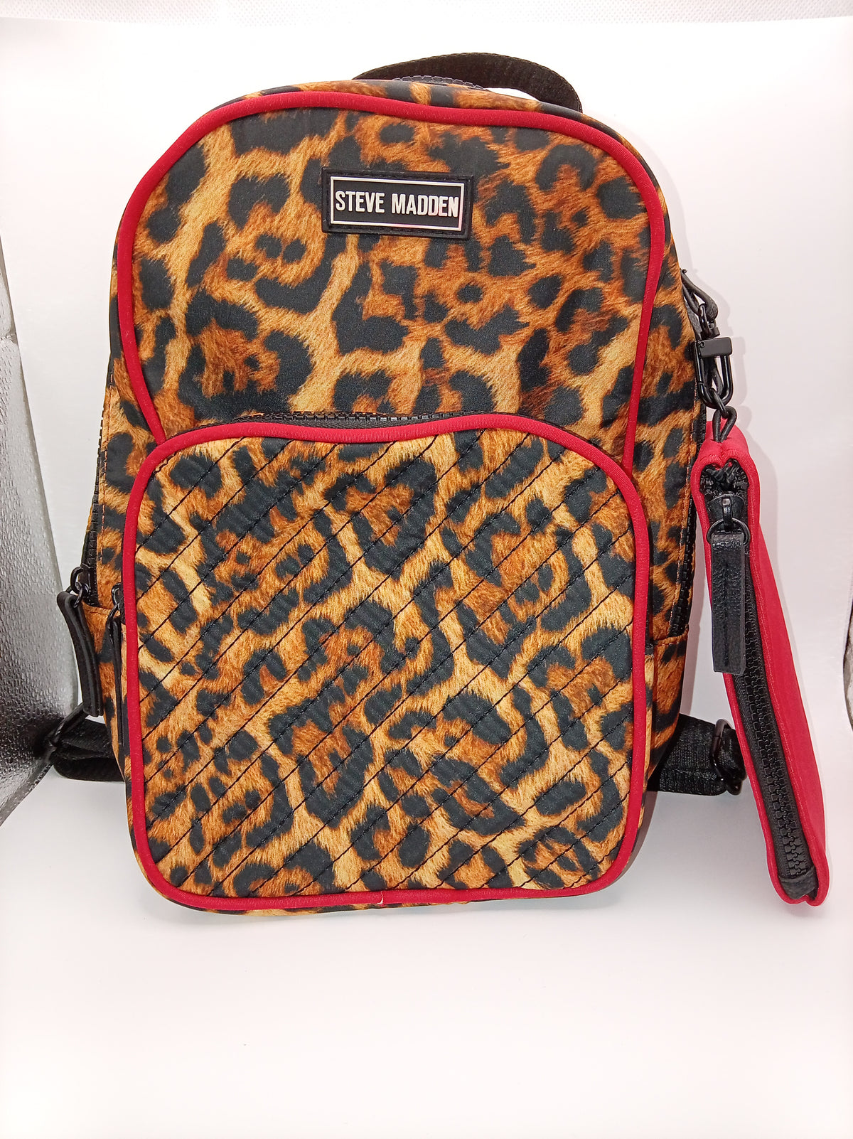 Steve Madden Leopard Print Backpack & Detachable Pouch – New Without Tags