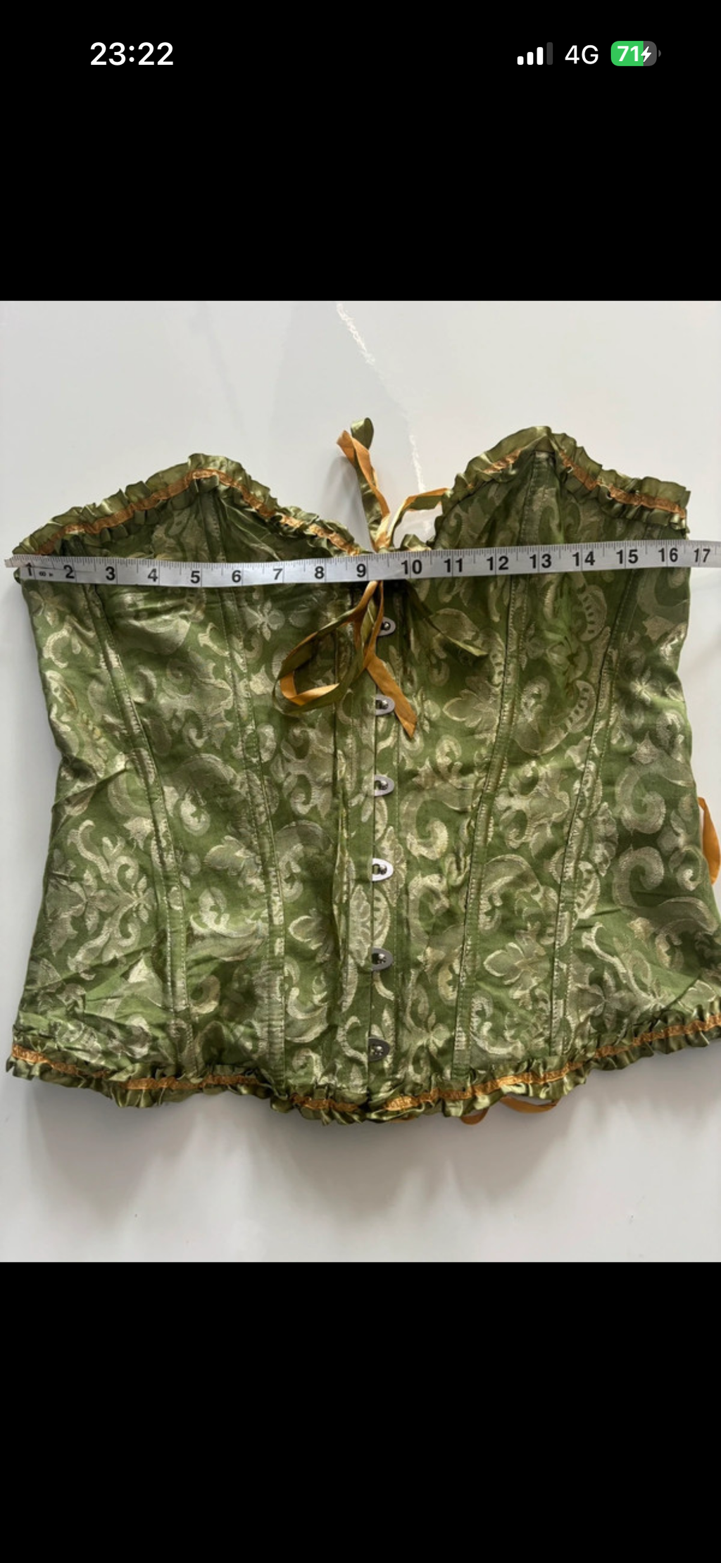 Alivila.Y Olive Green Jacquard Corset Top – XL / UK 20–22