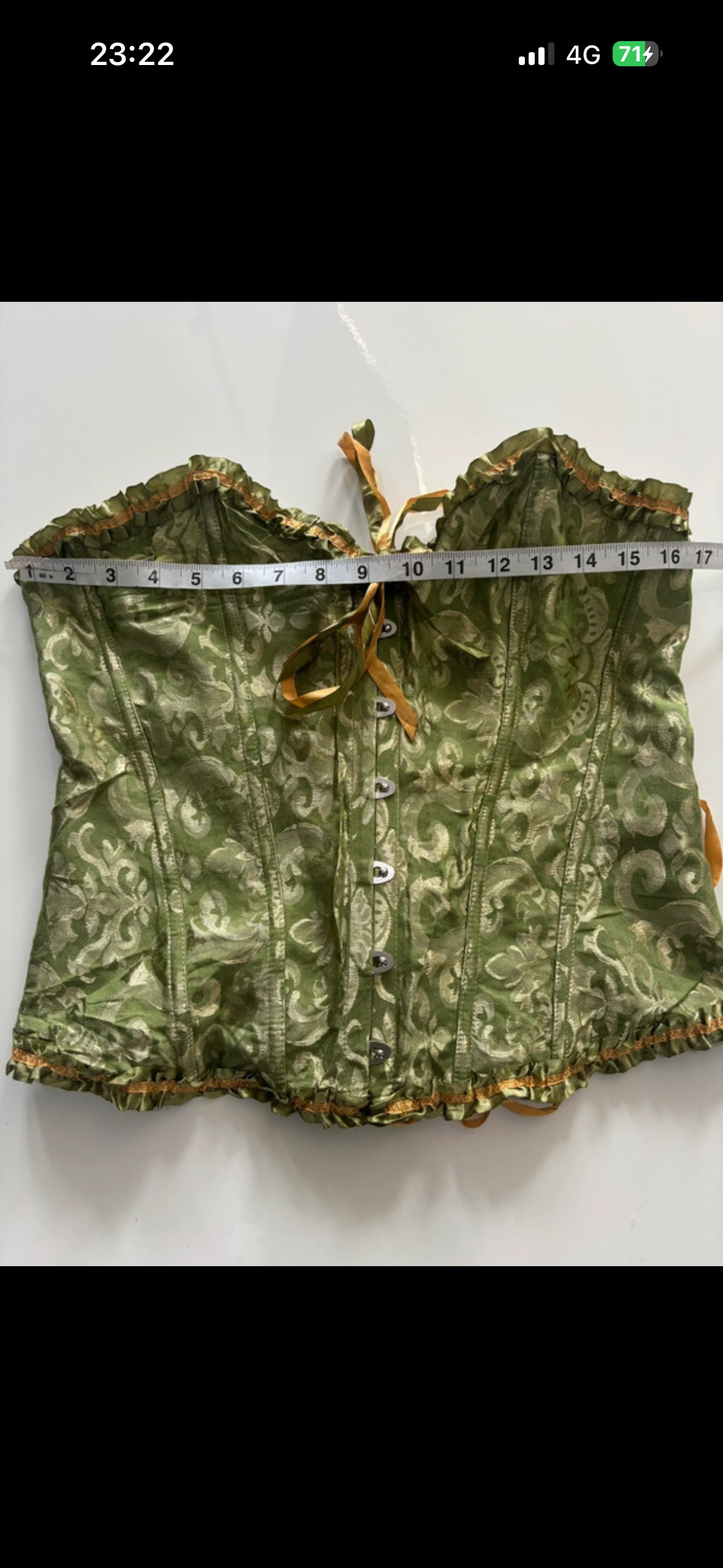 Alivila.Y Olive Green Jacquard Corset Top – XL / UK 20–22