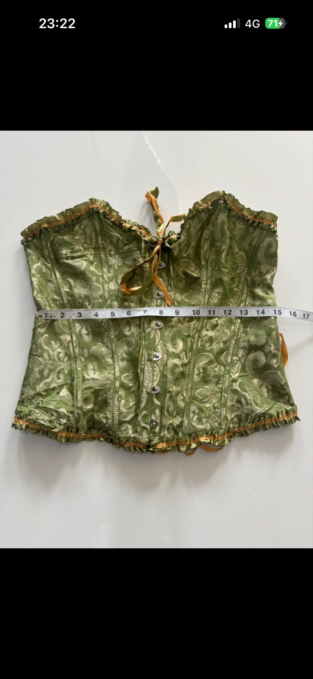 Alivila.Y Olive Green Jacquard Corset Top – XL / UK 20–22