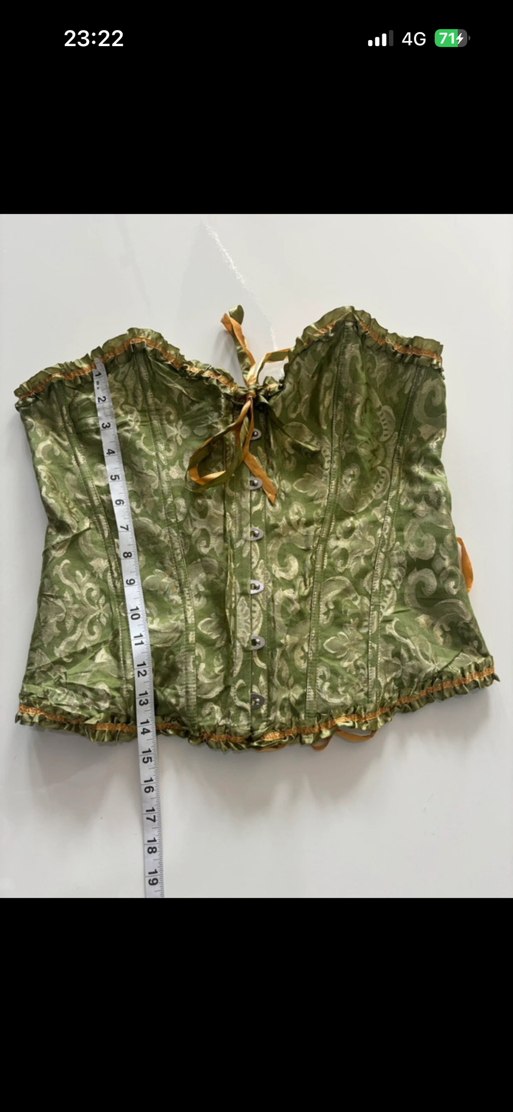 Alivila.Y Olive Green Jacquard Corset Top – XL / UK 20–22
