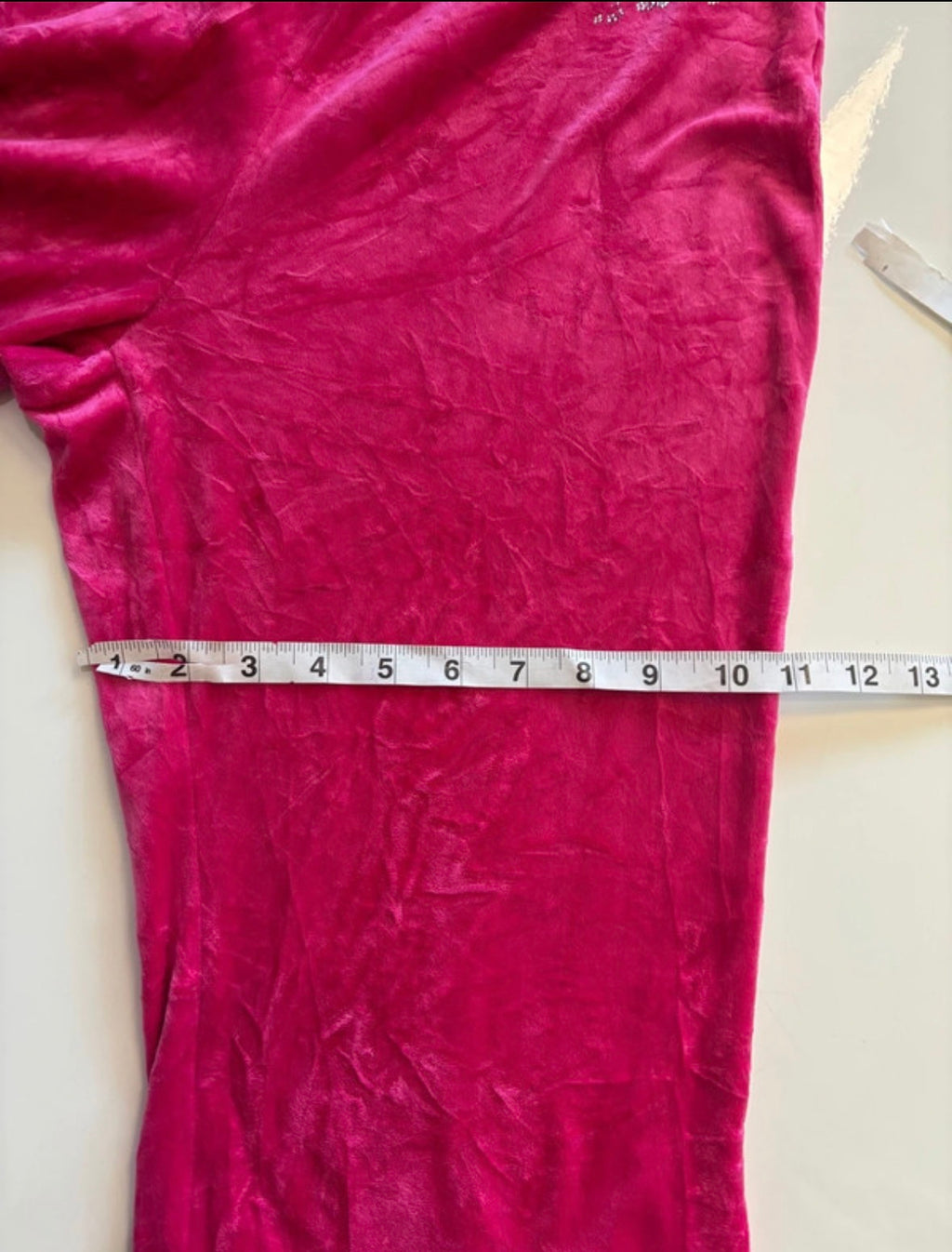 Juicy Couture Hot Pink Velour Rhinestone Trousers – Size M