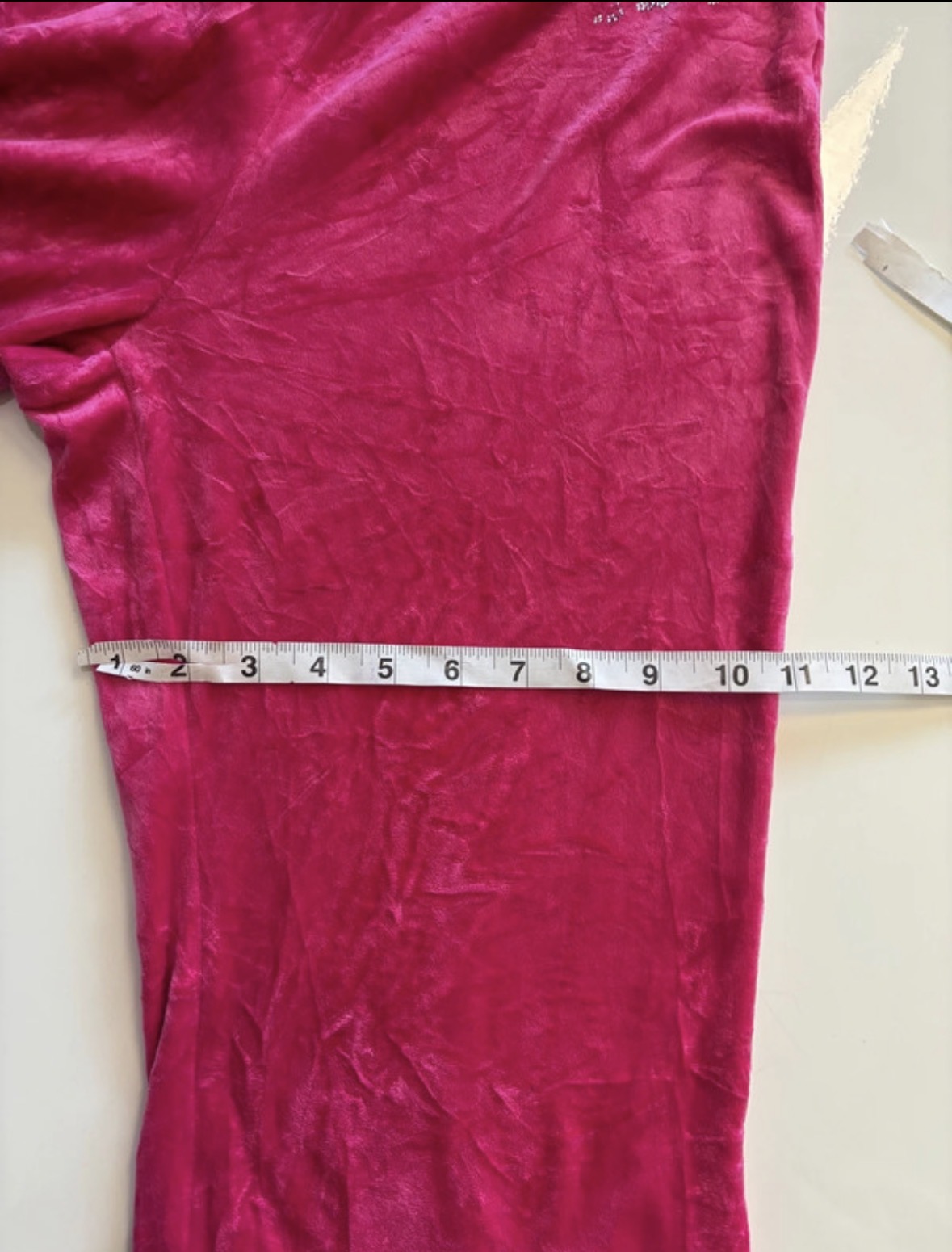 Juicy Couture Hot Pink Velour Rhinestone Trousers – Size M