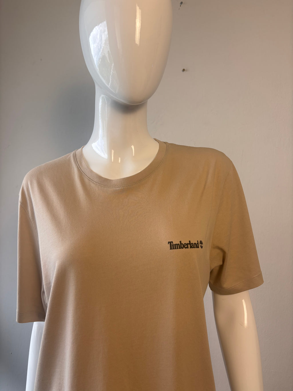 Timberland Organic Cotton Logo T-Shirt – Beige – Size L
