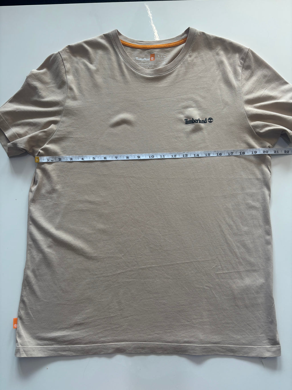 Timberland Organic Cotton Logo T-Shirt – Beige – Size L